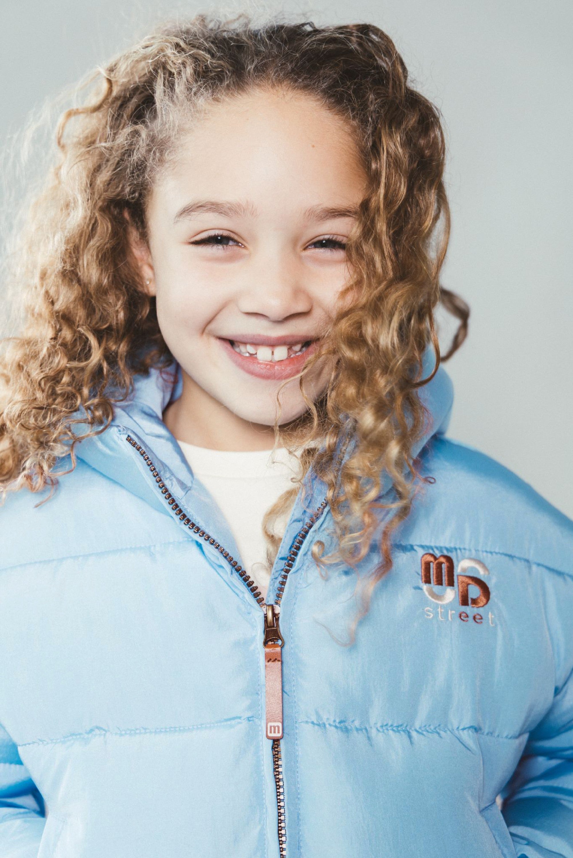 Moodstreet JOYA cropped bomber - Soft Blue
