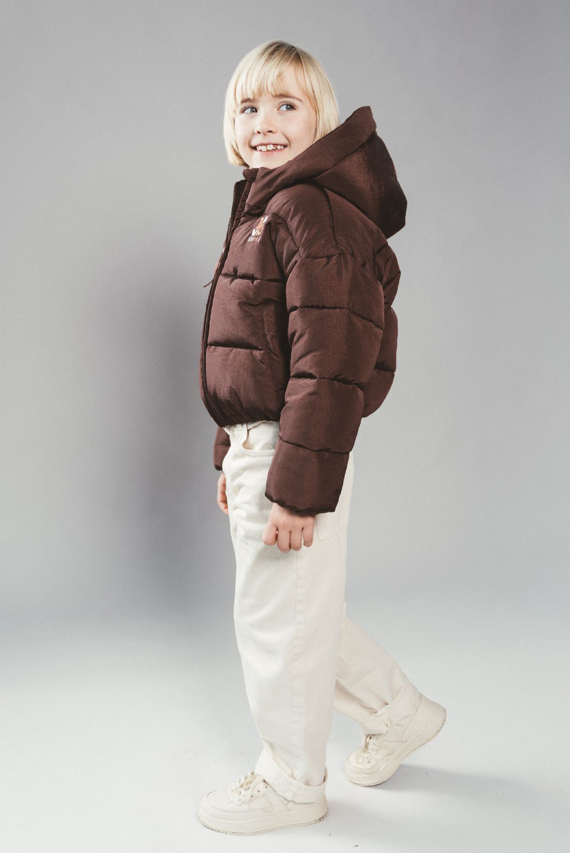 Moodstreet JOYA cropped bomber - Cocoa