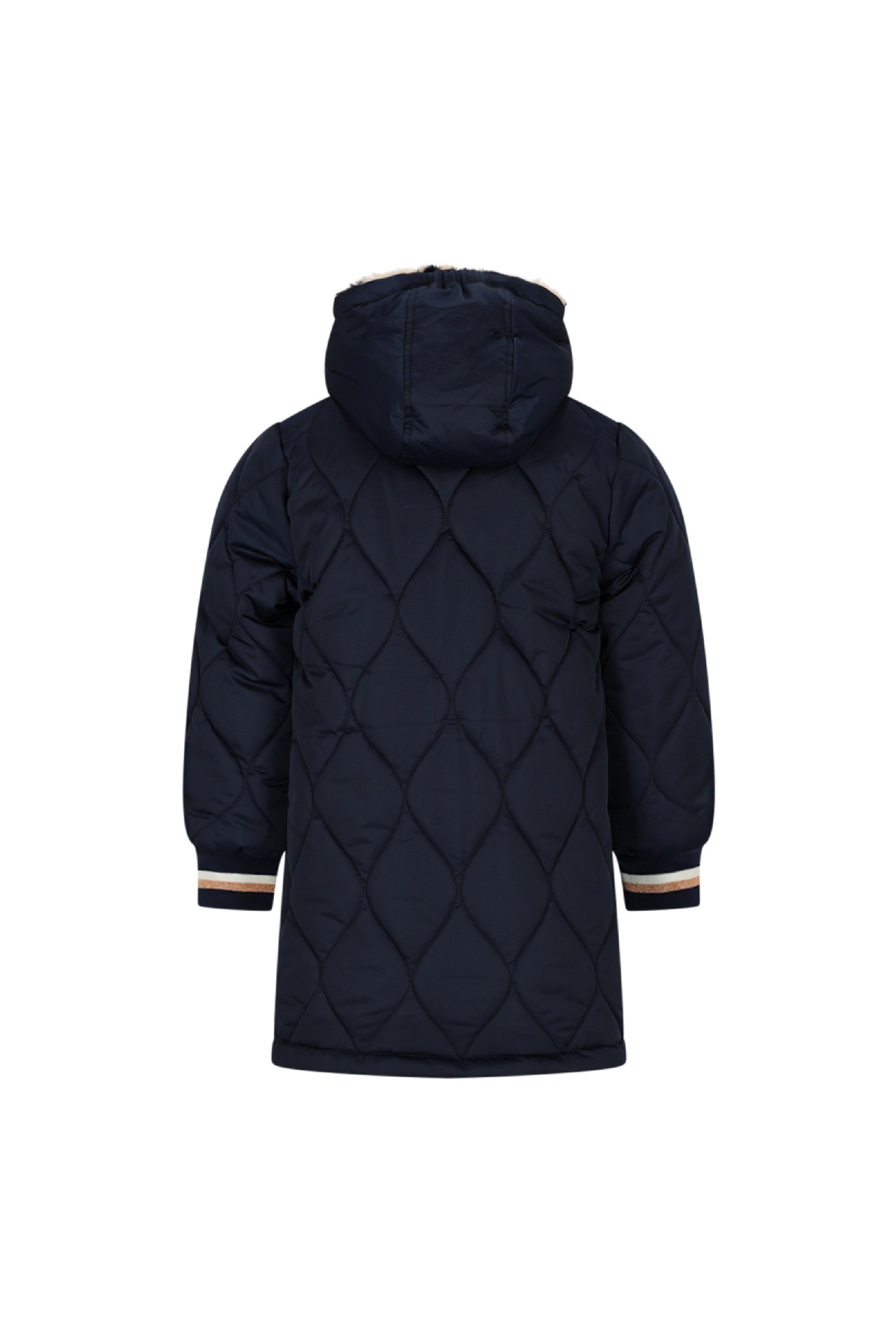 Moodstreet JULA golvend stiksel parka - Navy