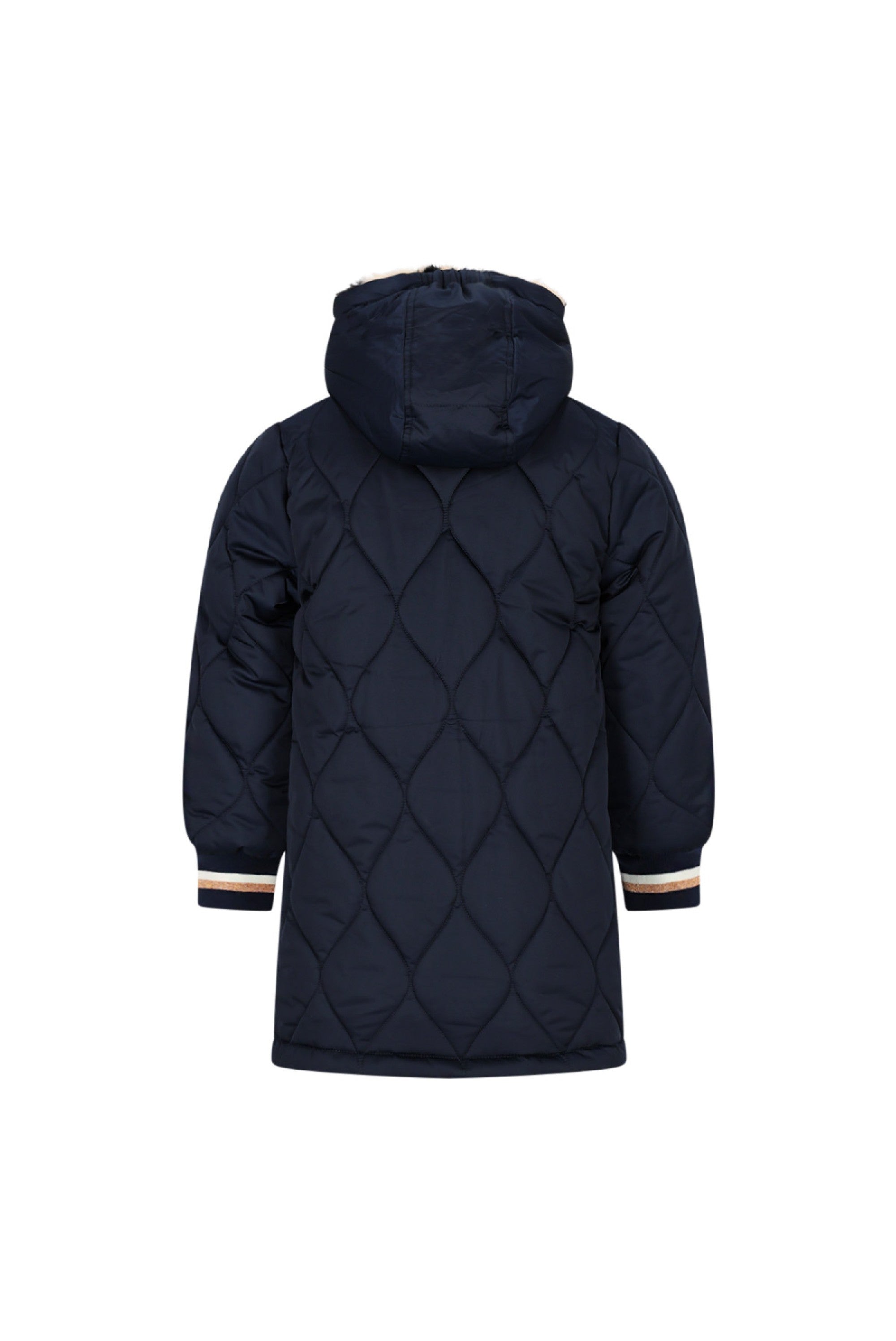 Moodstreet JULA golvend stiksel parka - Navy