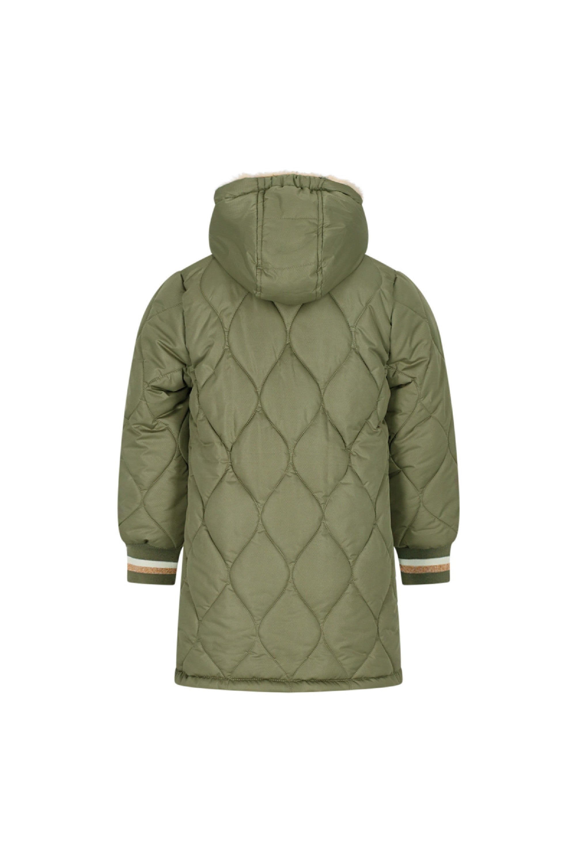 Moodstreet JULA golvend stiksel parka - Khaki