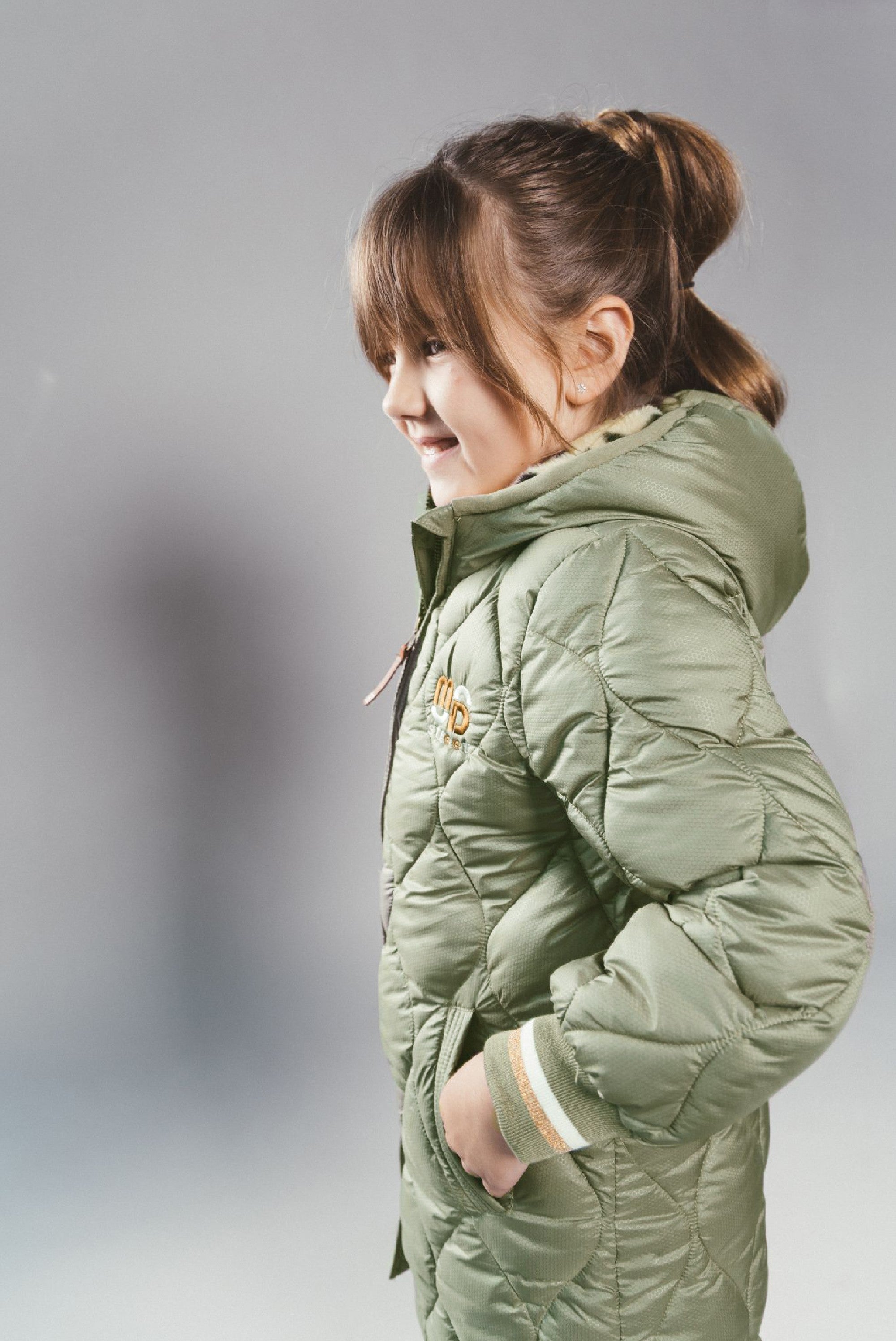 Moodstreet JULA golvend stiksel parka - Khaki