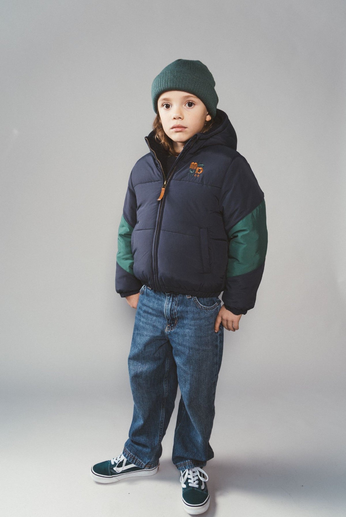 Moodstreet JULES multi-colour bomber - Navy
