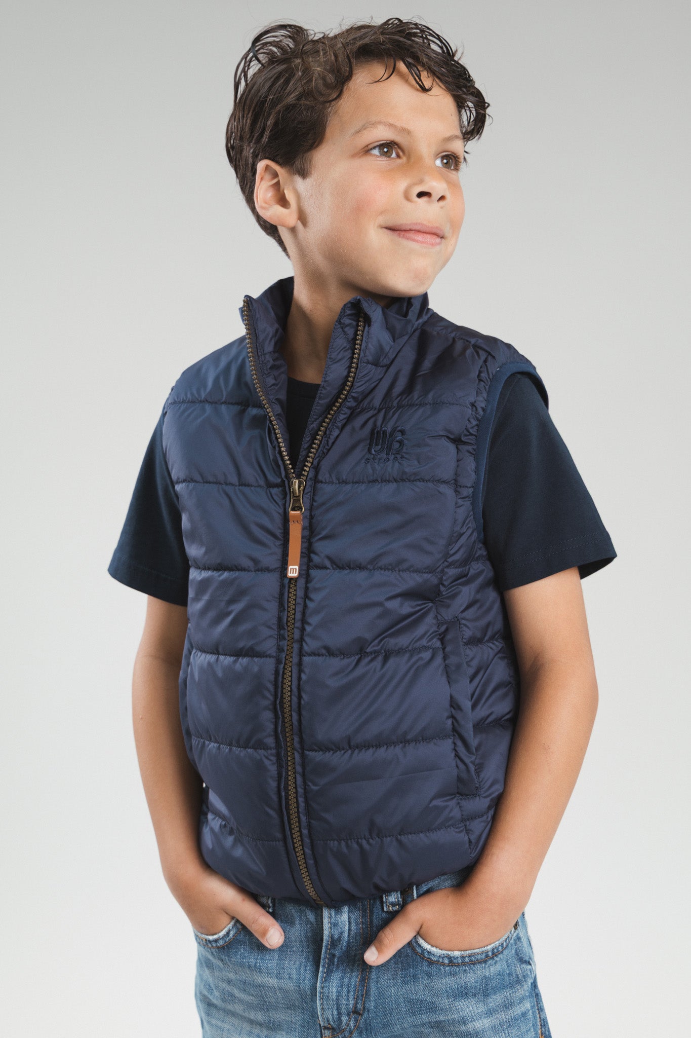 Moodstreet  JO licht gewatteerde bodywarmer Blauw