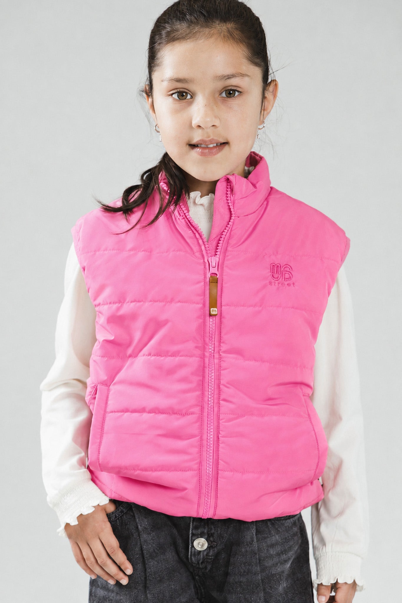 Moodstreet JO licht gewatteerde bodywarmer Roze