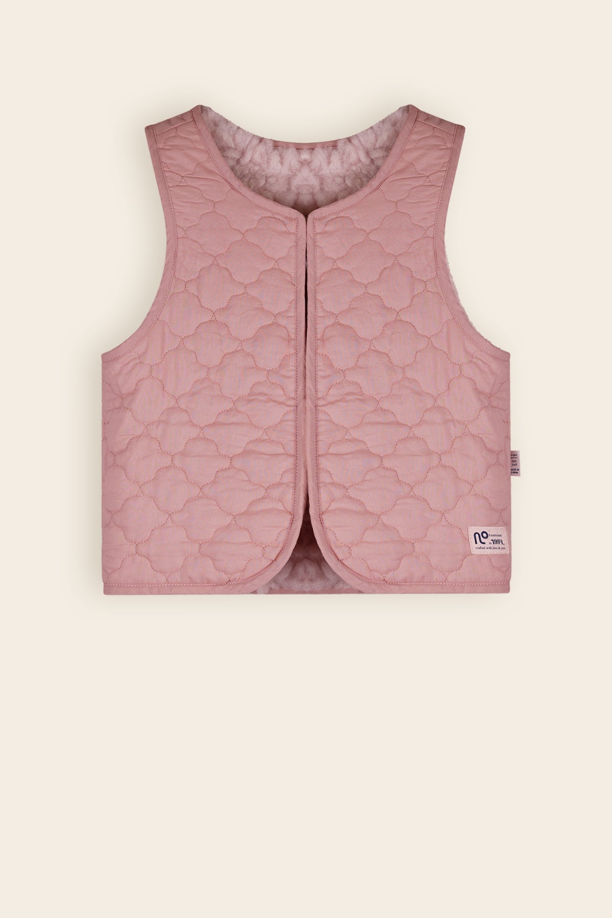 Katya Fluffy Reversible Gilet Oud Roze