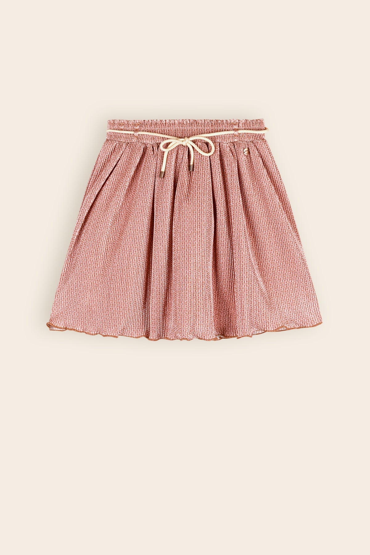 NoNo Nele Plissee Geprinte Rok Taupe