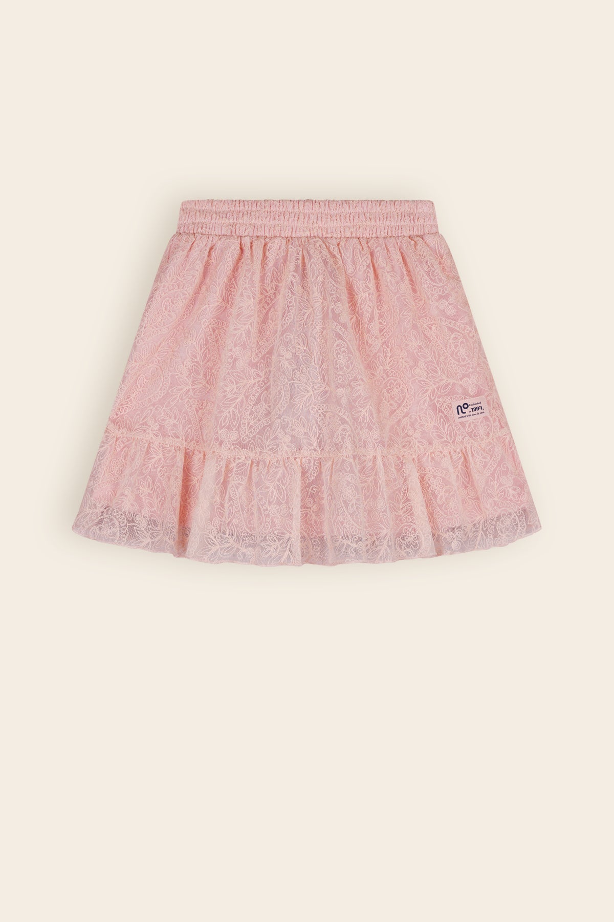 NoNo Ninay Geborduurde Mesh Rok Oud Roze