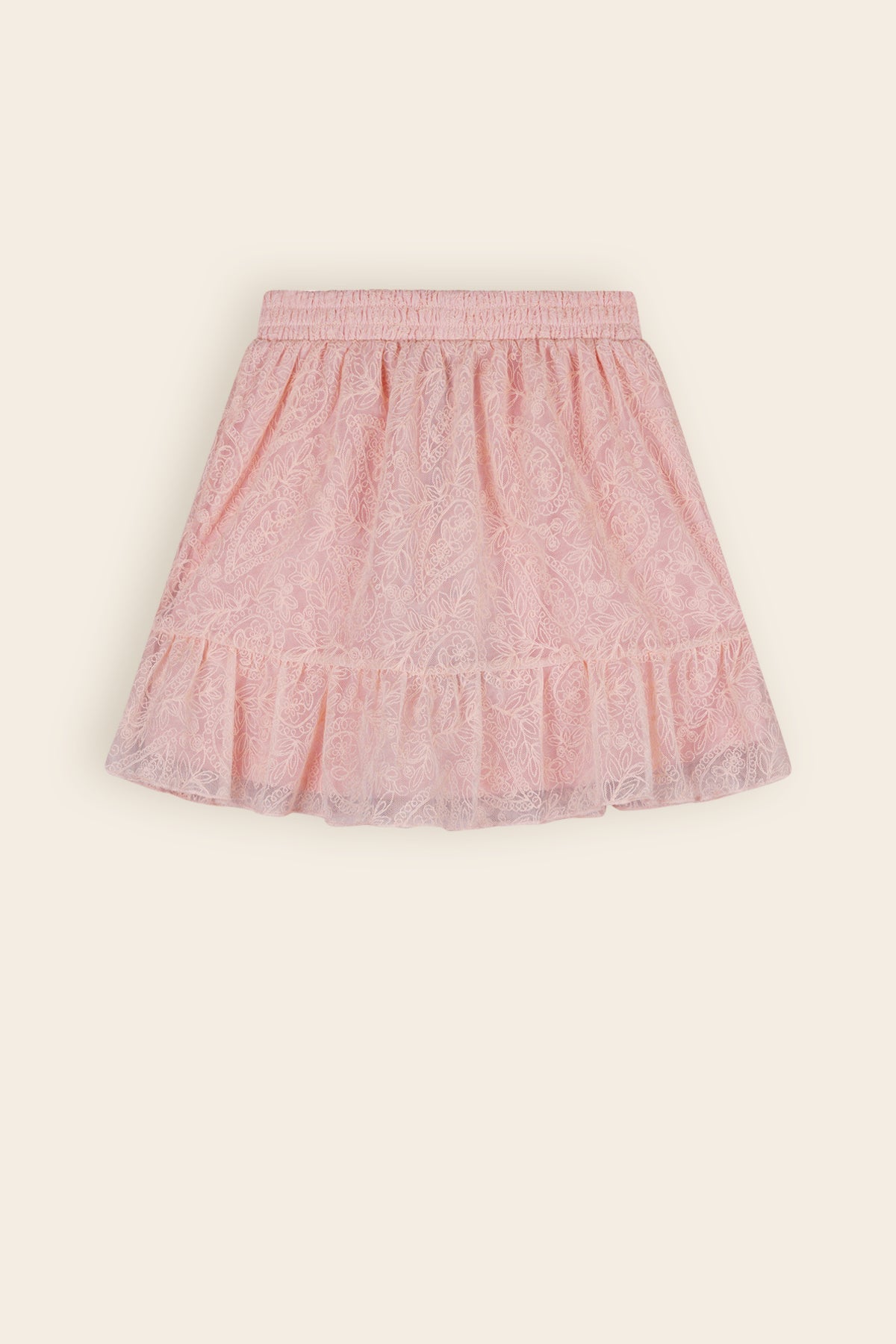 NoNo Ninay Geborduurde Mesh Rok Oud Roze