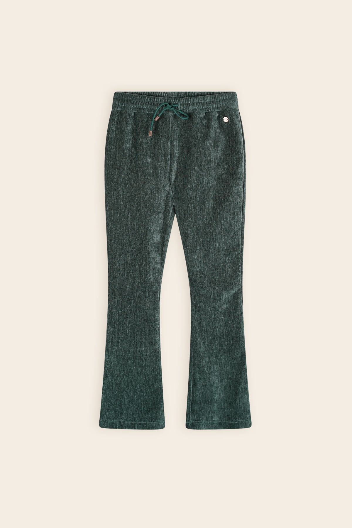 Sady Velvet Stretch Flared Broek Groen