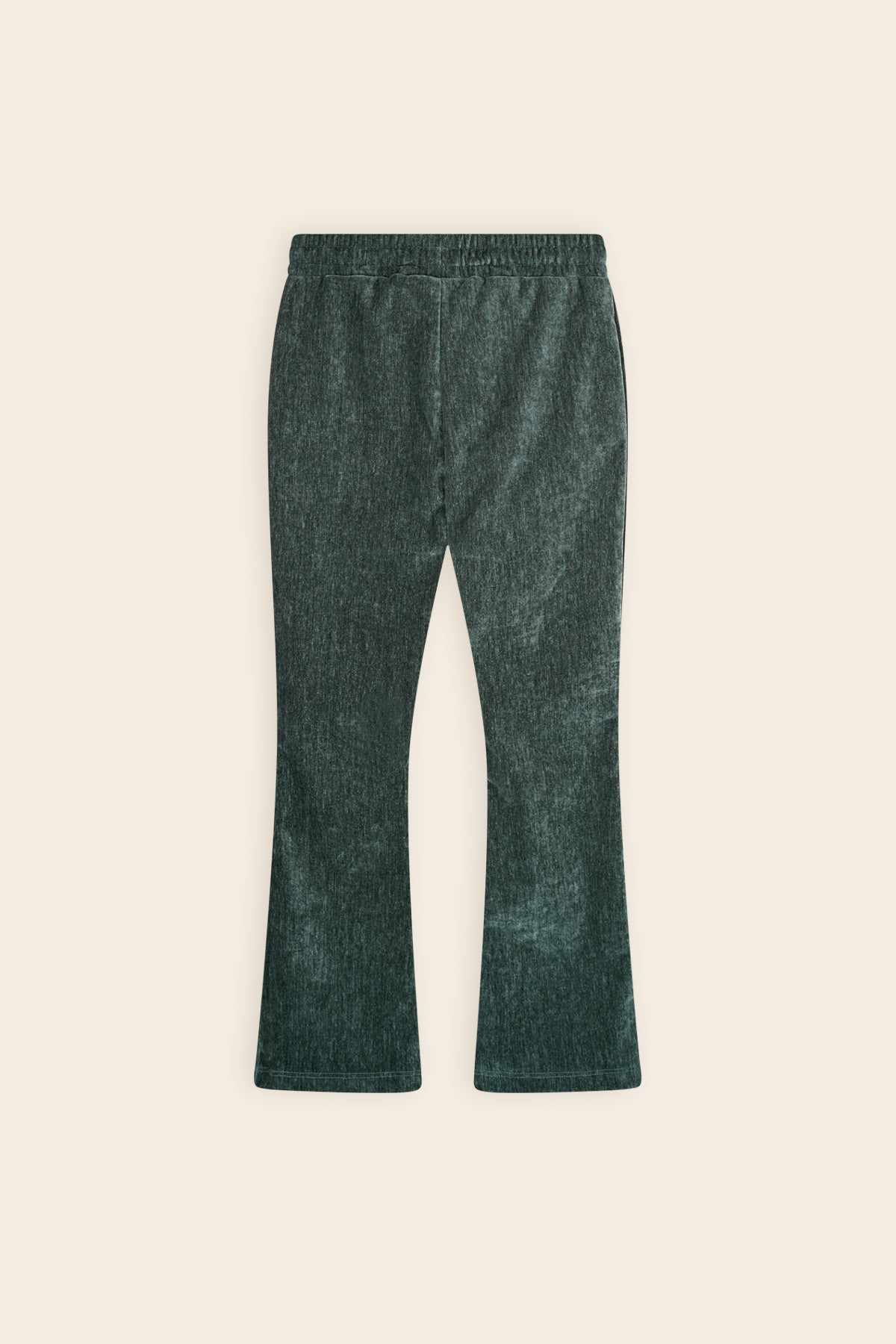 Sady Velvet Stretch Flared Broek Groen
