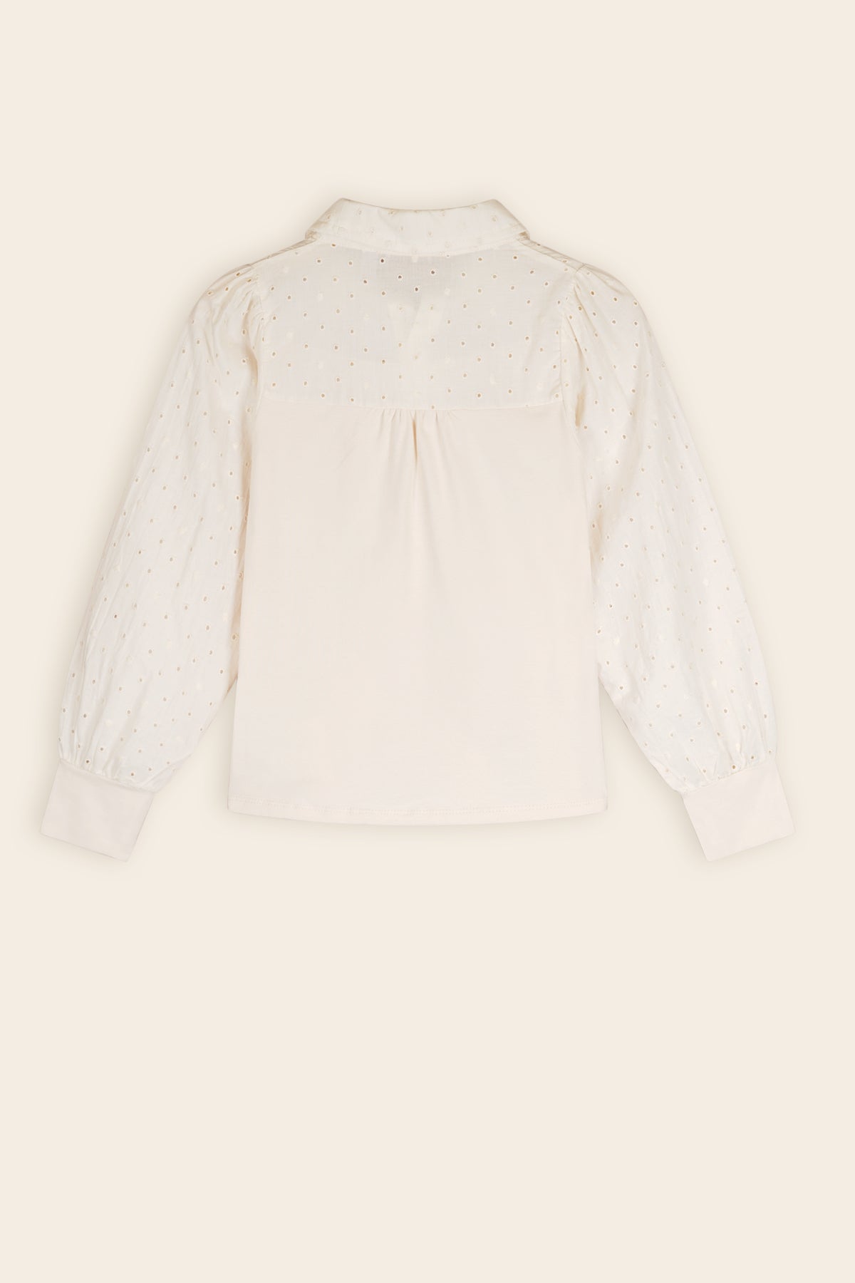 NoNo Kemmy Blouse met Kraag Ivoor
