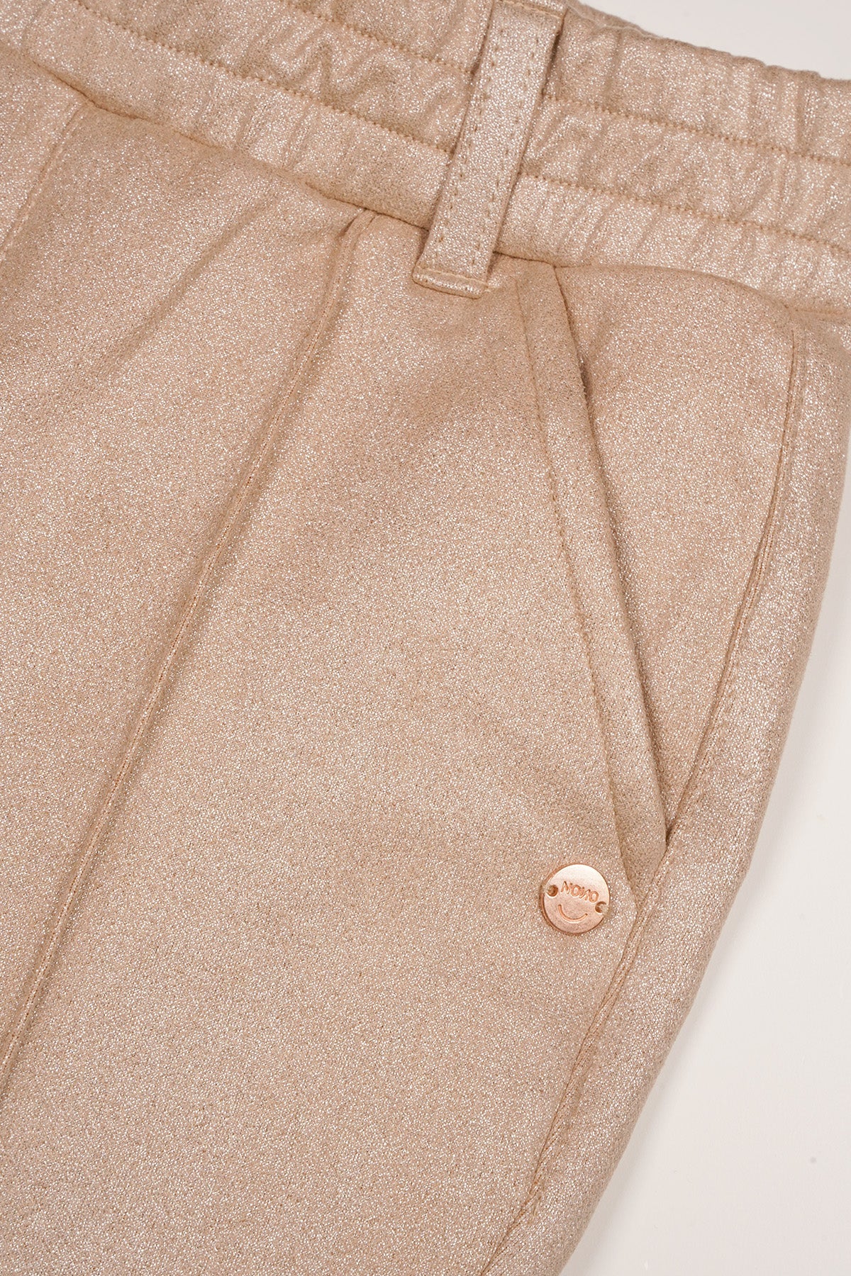 NoNo Soy Suede Flared Broek Licht Goud