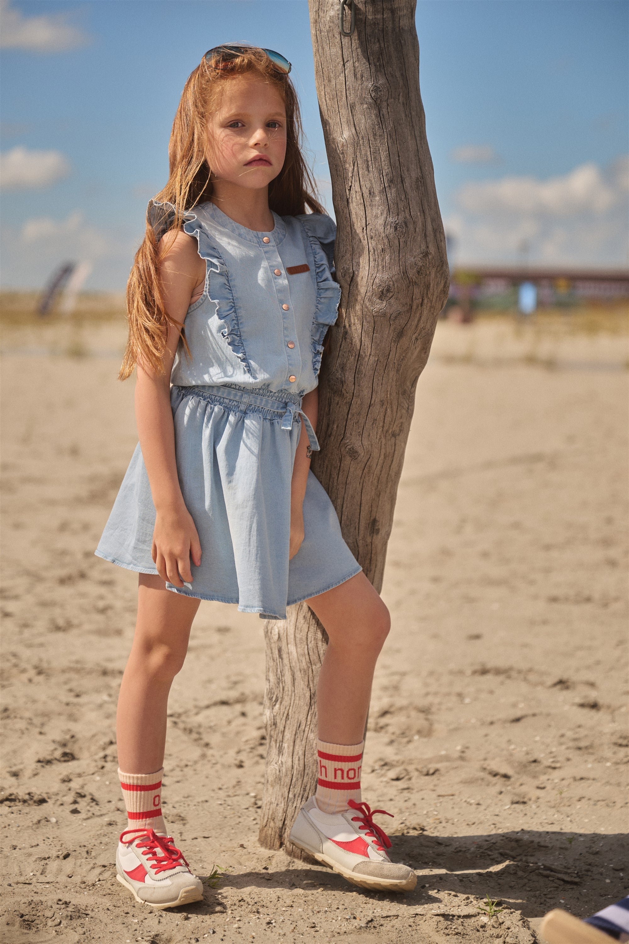 NoNo Masa Jurk Denim Blauw