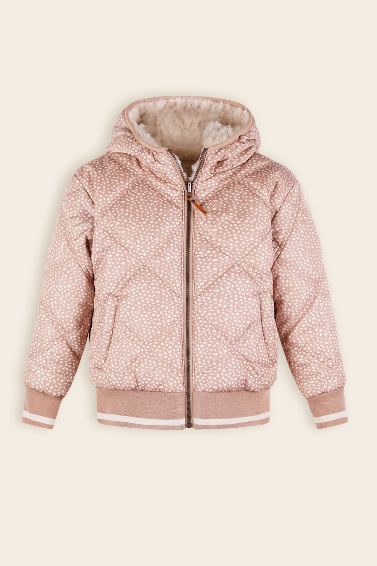 NoNo Bomby Reversible Winterjas Ivoor