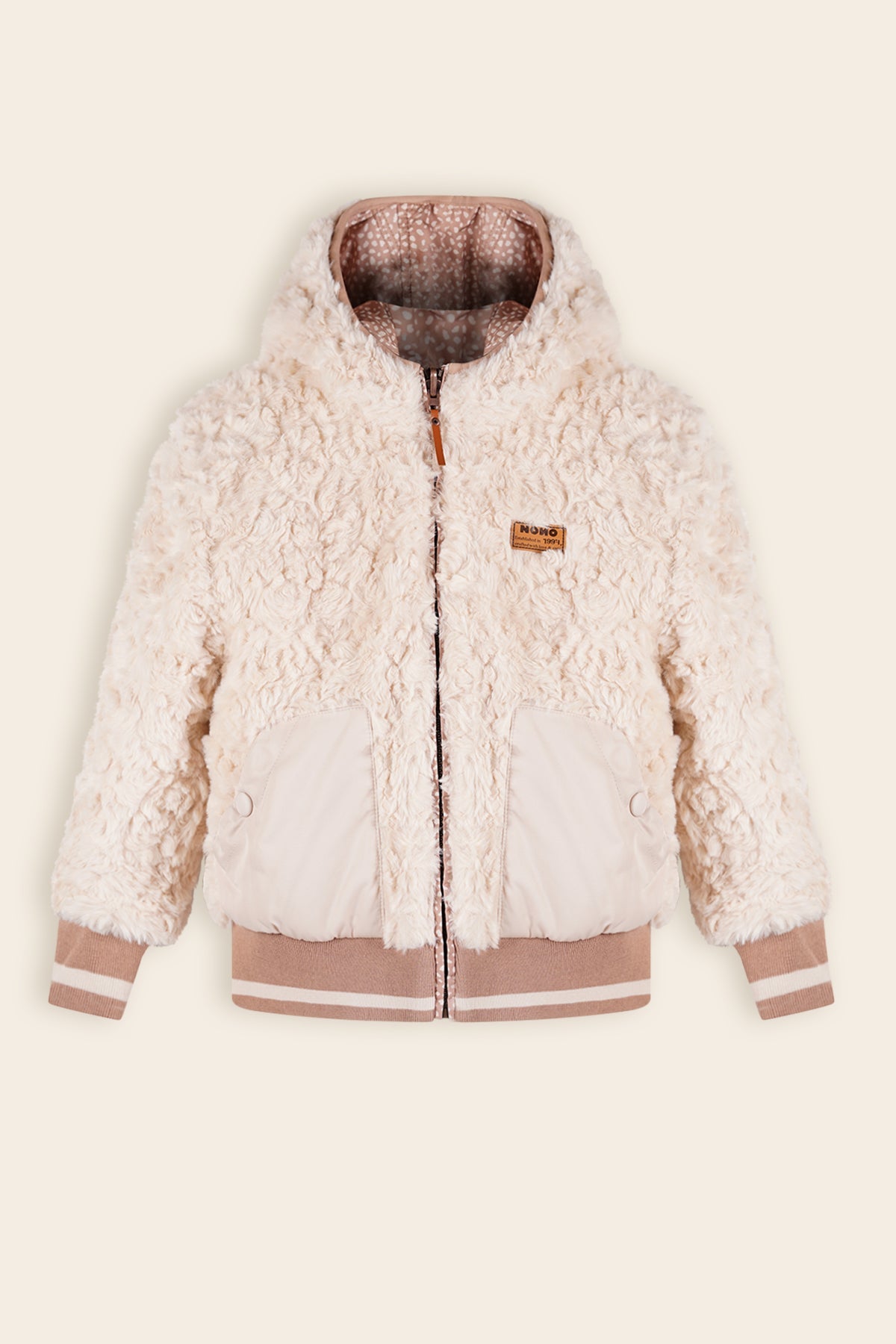 NoNo Bomby Reversible Winterjas Ivoor