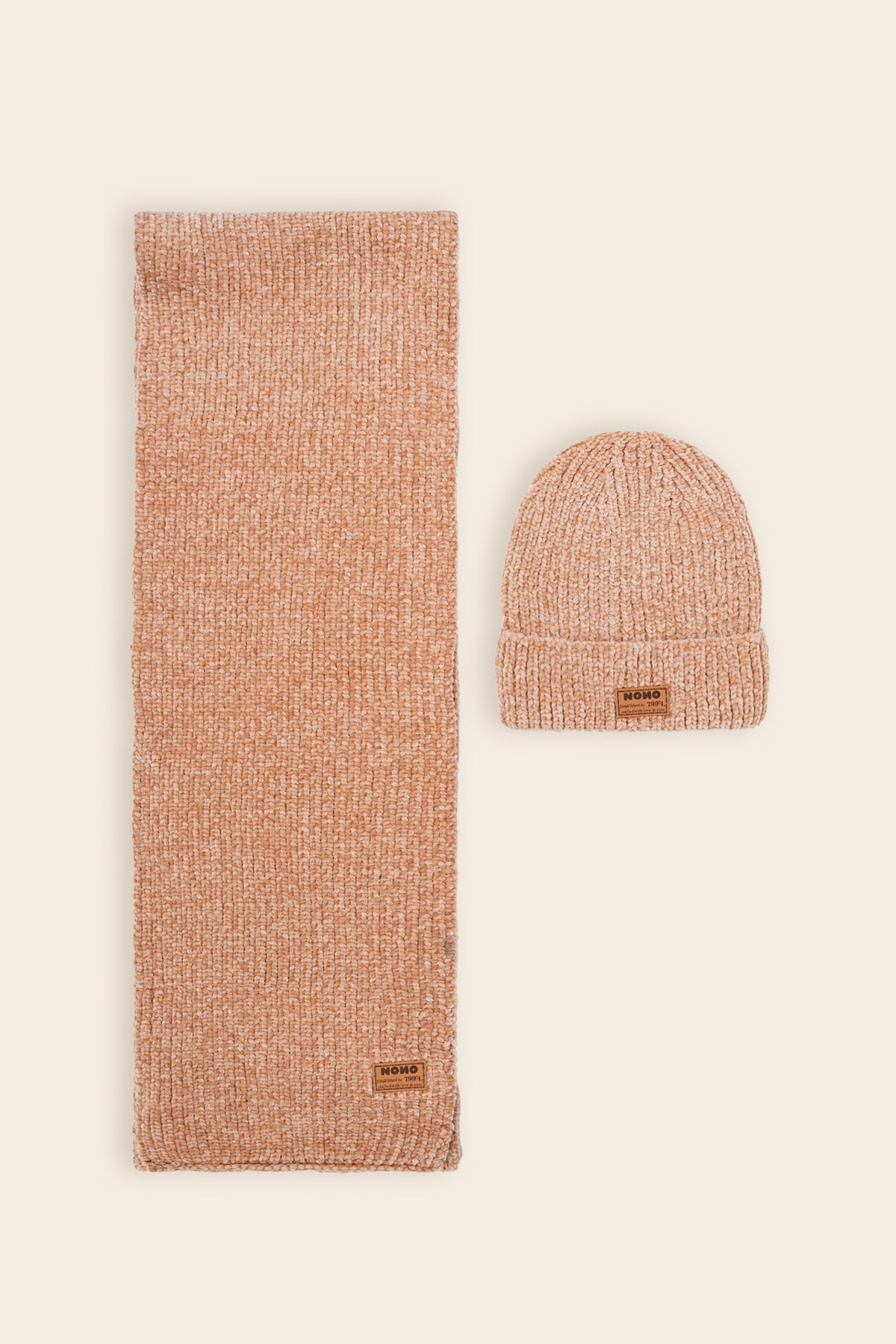 Nono Rana Sjaal En Muts Set Bruin