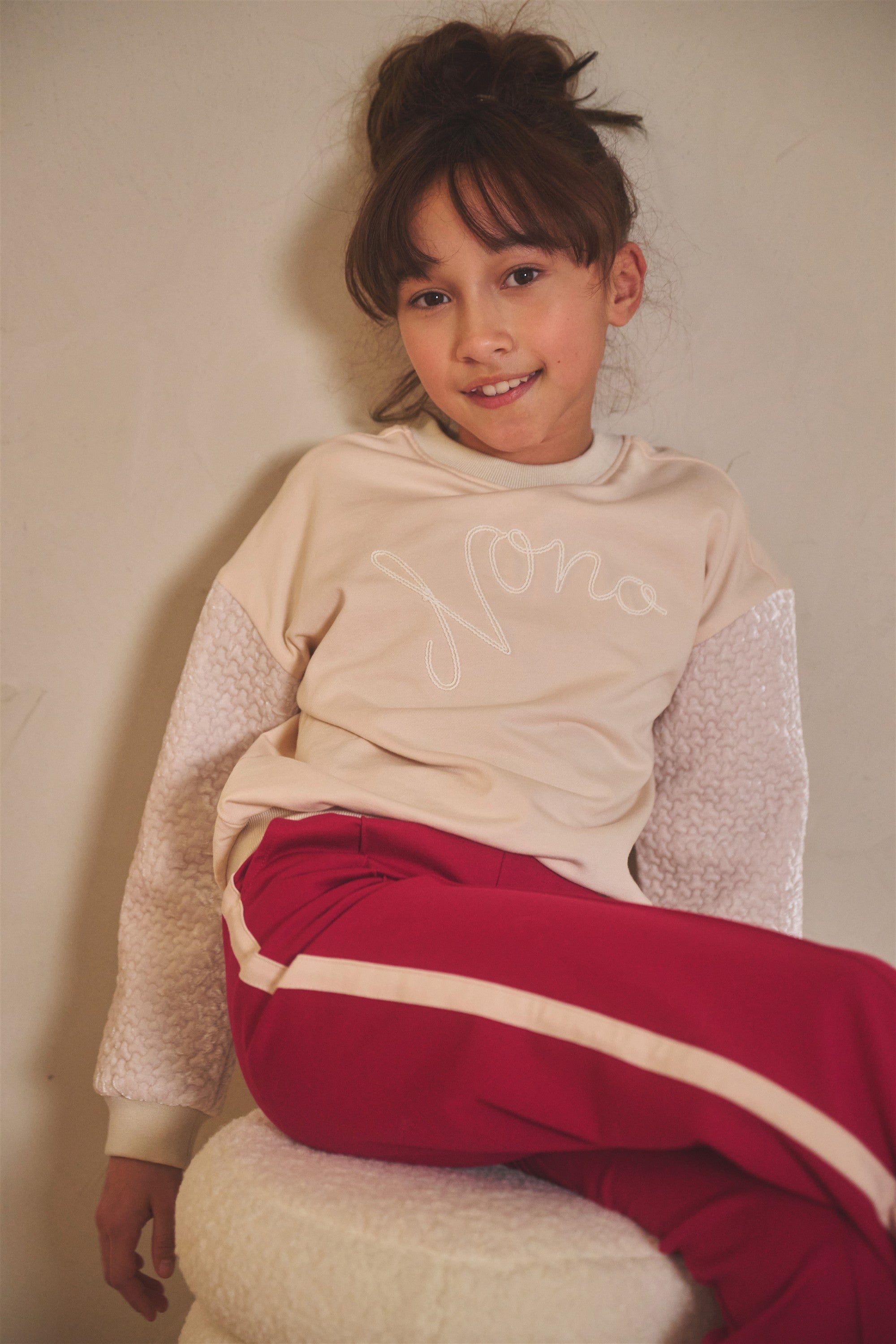 NoNo Konono Sweater Velvet Ivoor