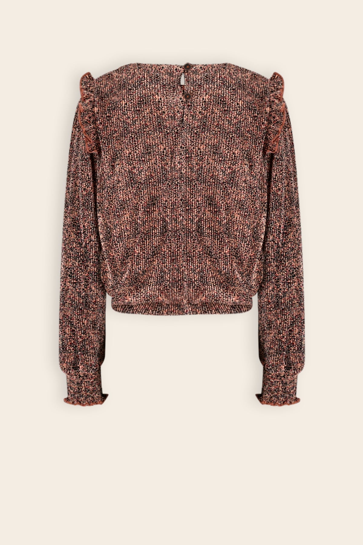 NoNo Tisja Plissee Blouse Taupe