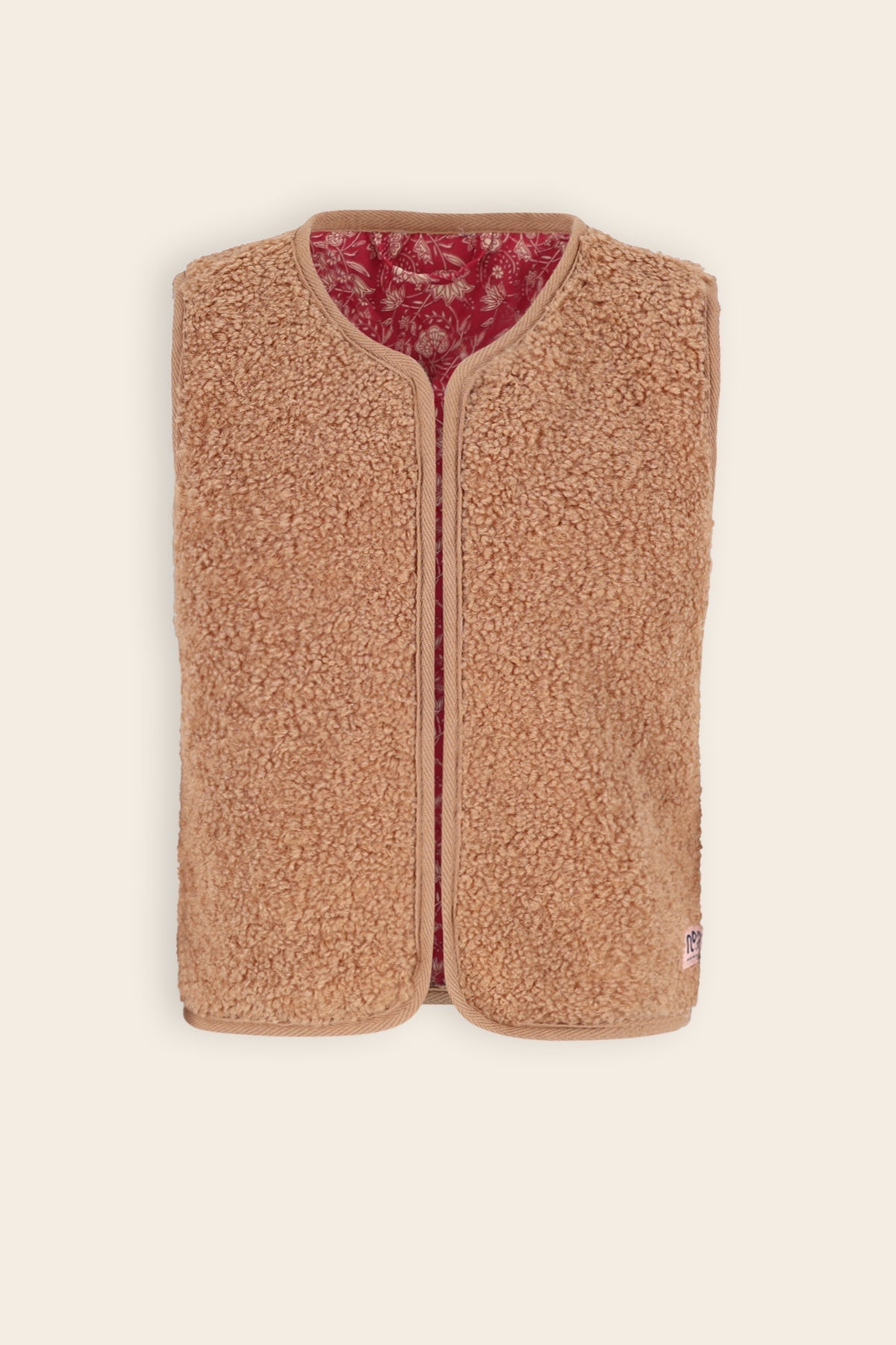 NoNo Katya Reversible Gilet Donkerroze