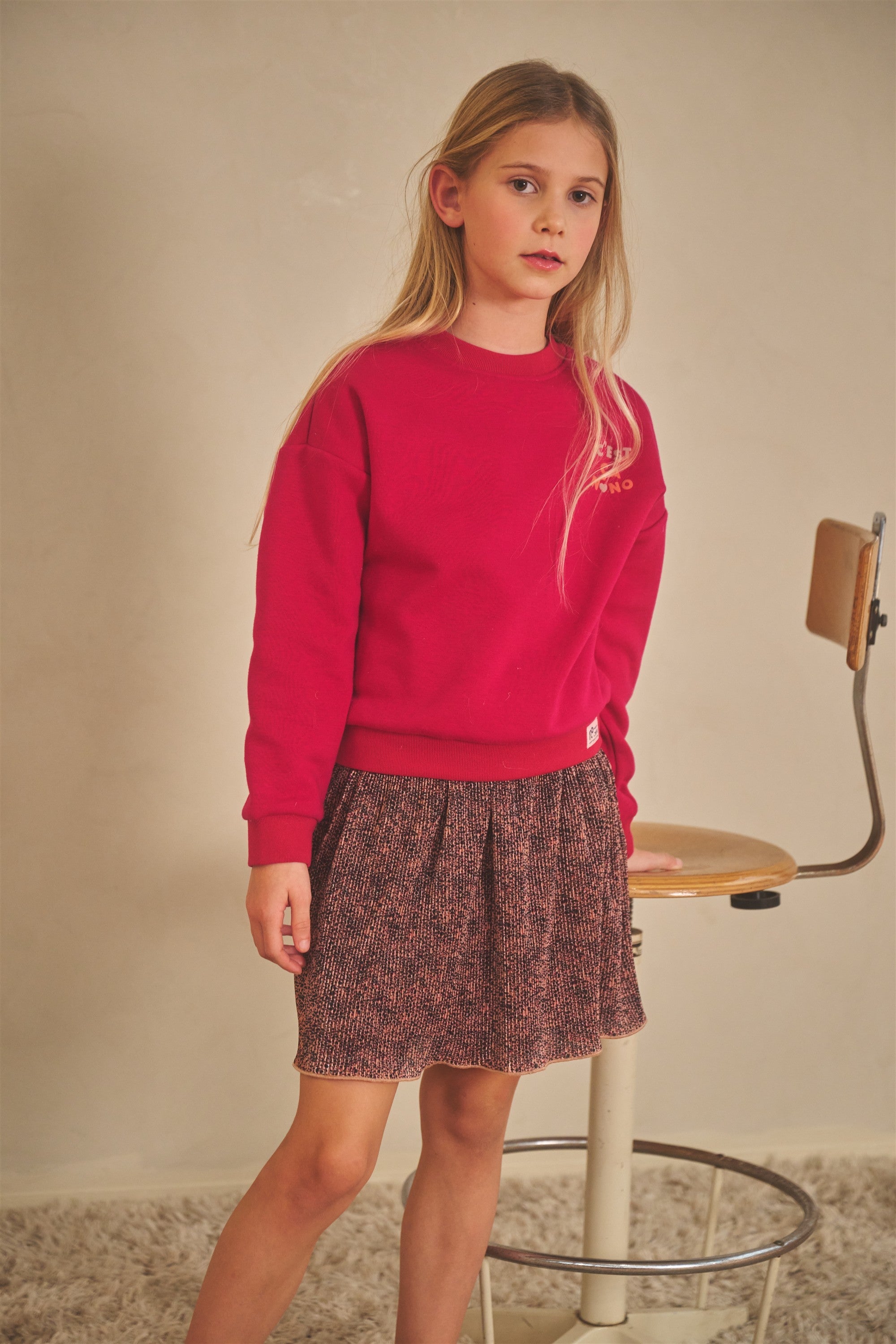 NoNo Nele Plissee Rok Taupe