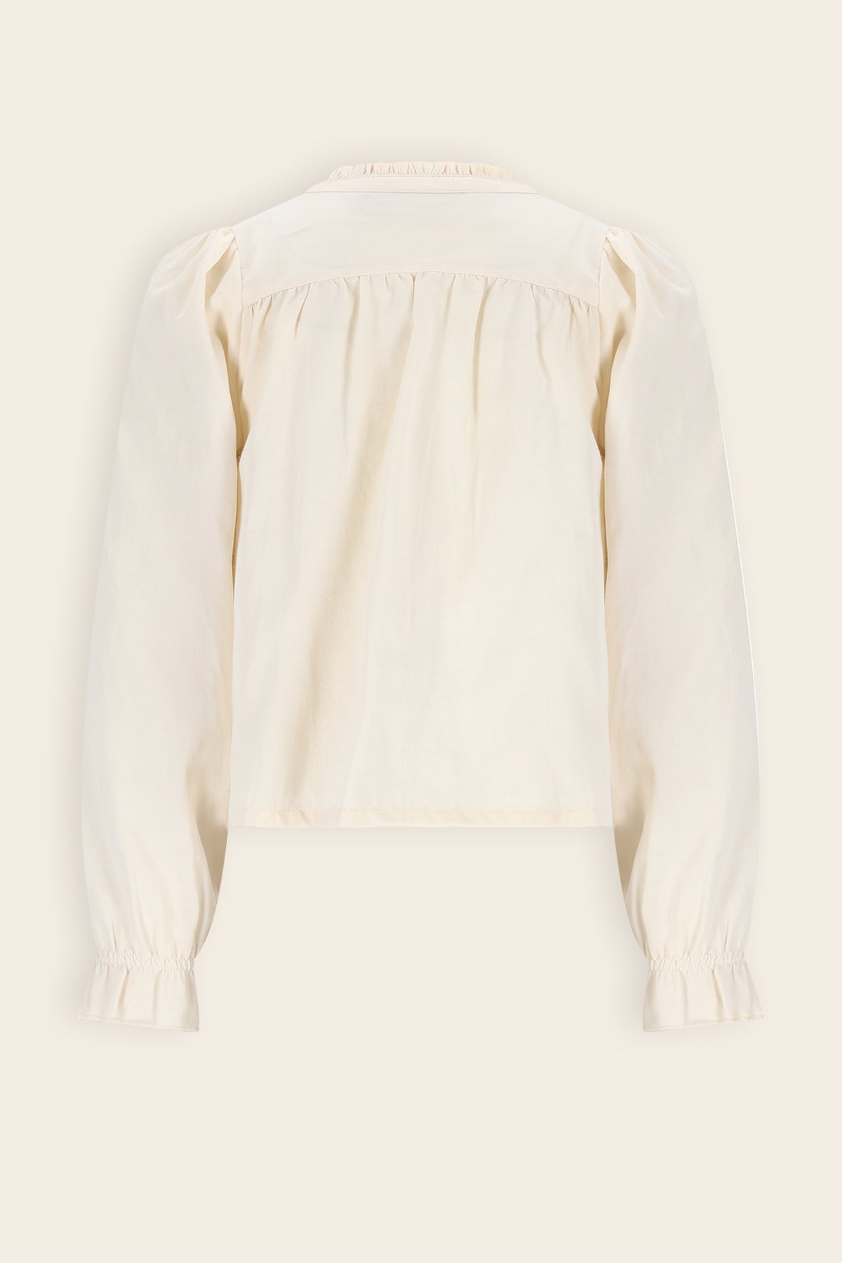 NoNo Trevis Geborduurde Blouse Ivoor