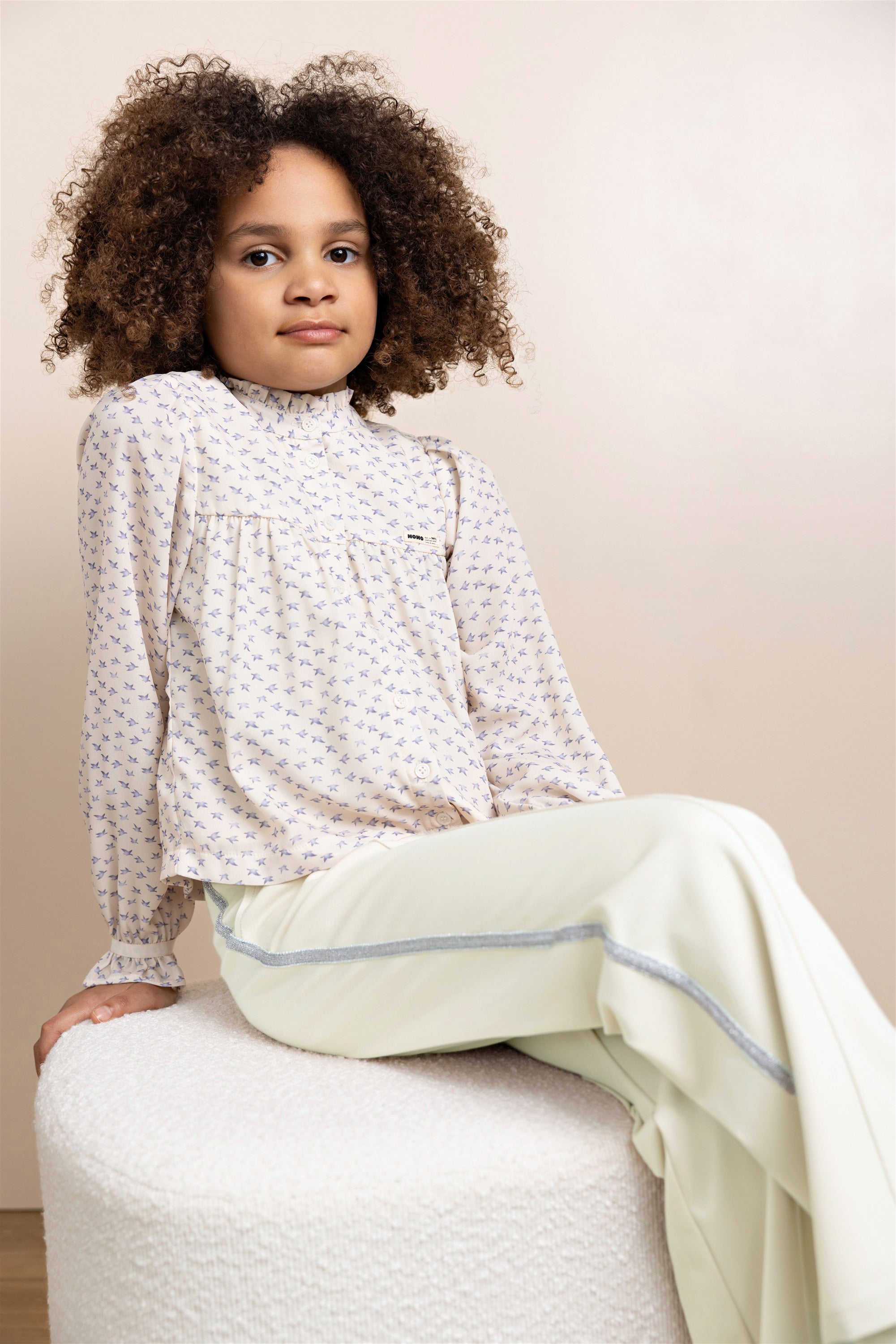 NoNo Tekla Geprinte Blouse Ivoor