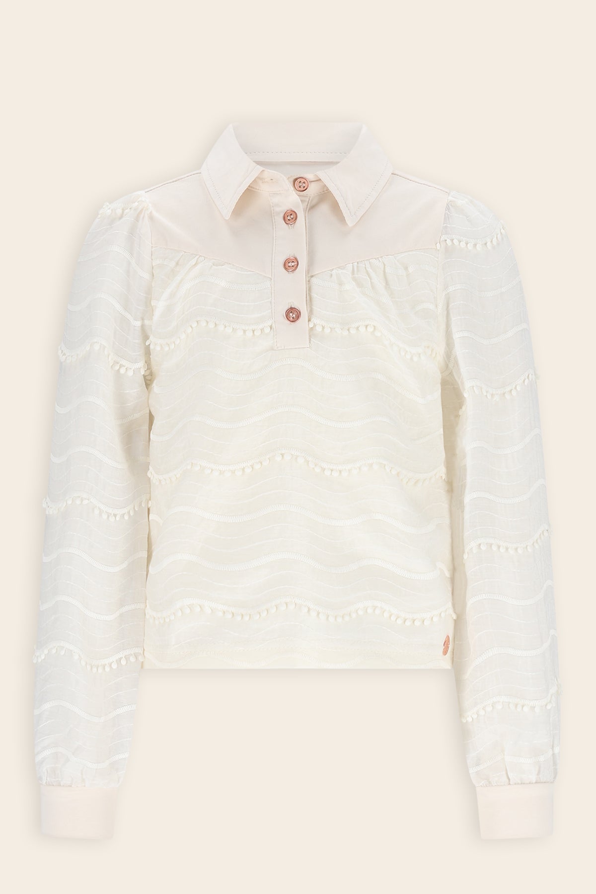 NoNo Temmy Blouse Tshirt Ivoor