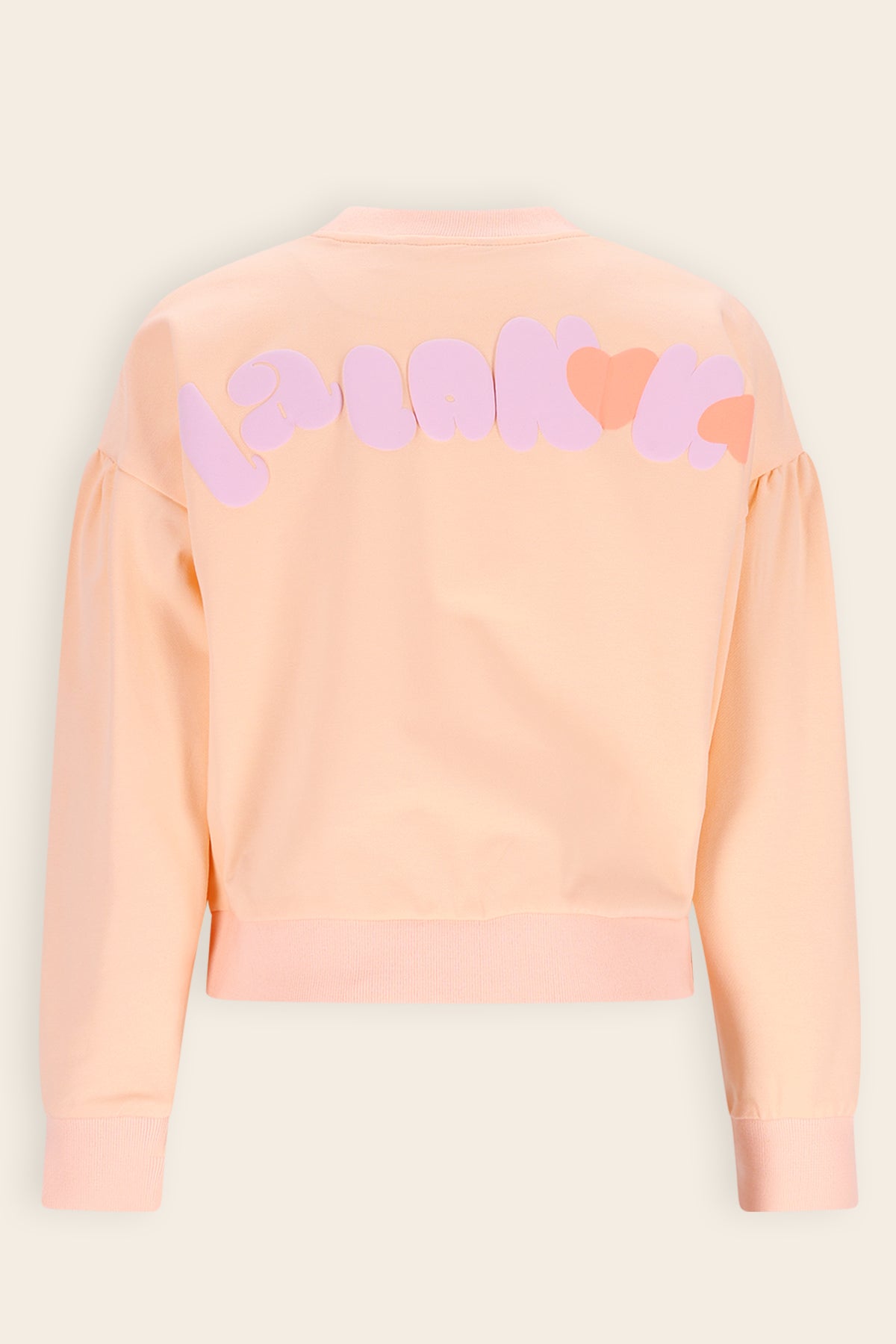 NoNo Kamis Sweater met Puffprint Oranje