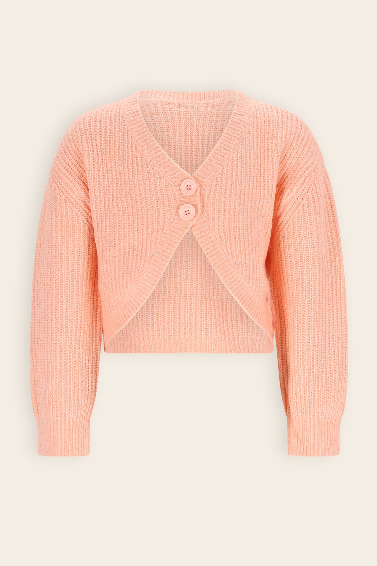 NoNo Ashlee Gebreid Kort Vest Oranje