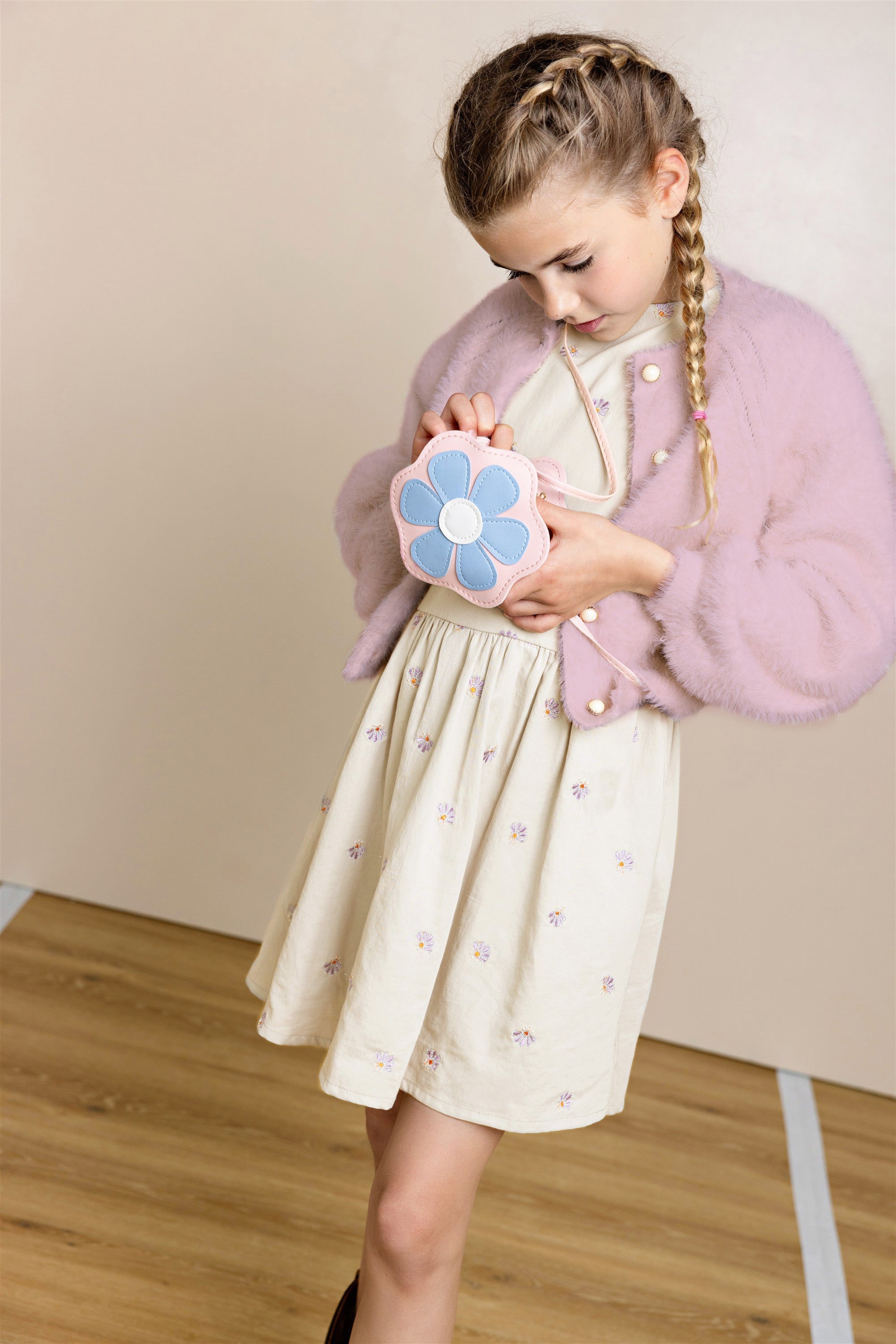 NoNo Asmee Zacht Gebreid Vest Roze