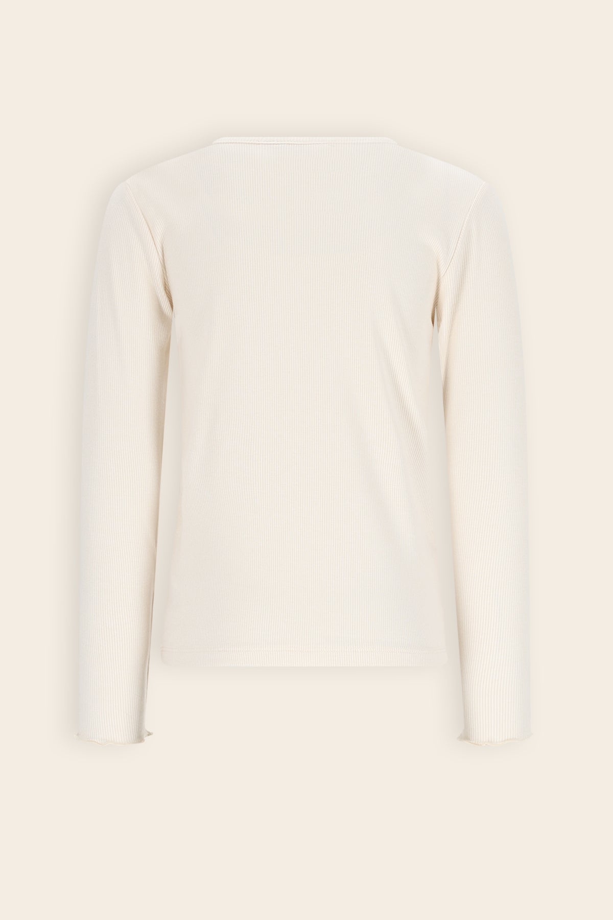 NoNo Kyoto Basic Rib Tshirt Ivoor