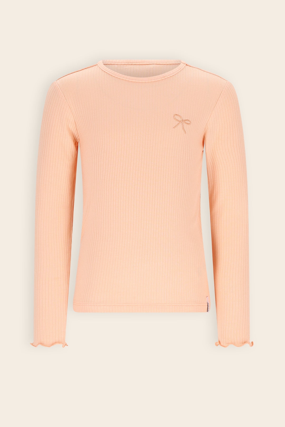 NoNo Kyoto Basic Rib Tshirt Oranje