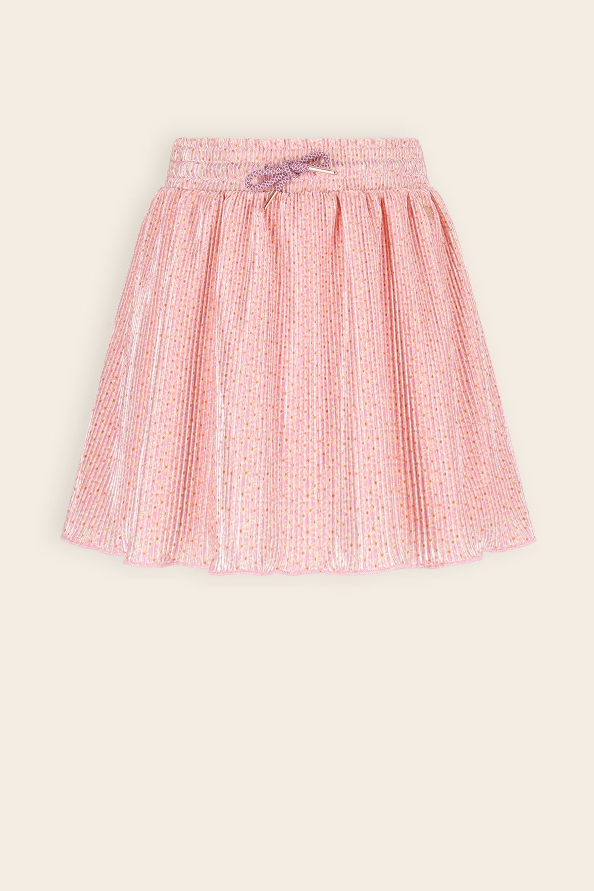 NoNo Nele Geprinte Plissee Rok Roze