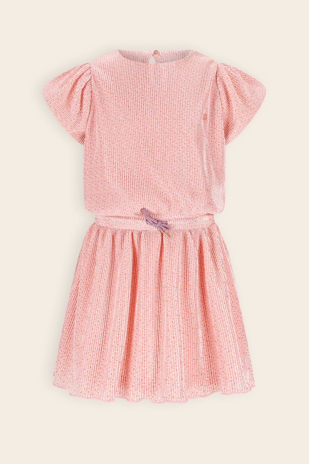 NoNo Miron Geprinte Plisse Jurk Roze