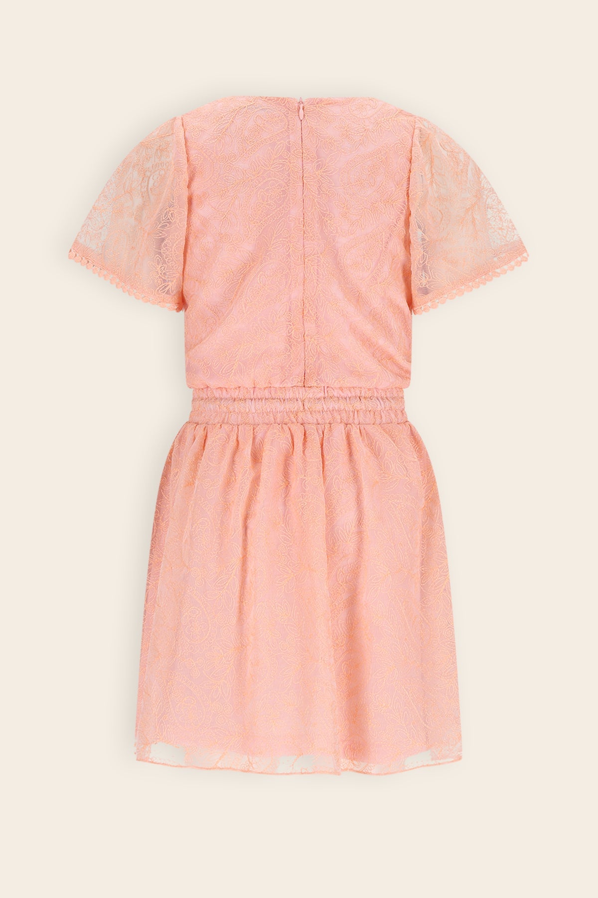 NoNo Mireal Geborduurde Tule Jurk Roze