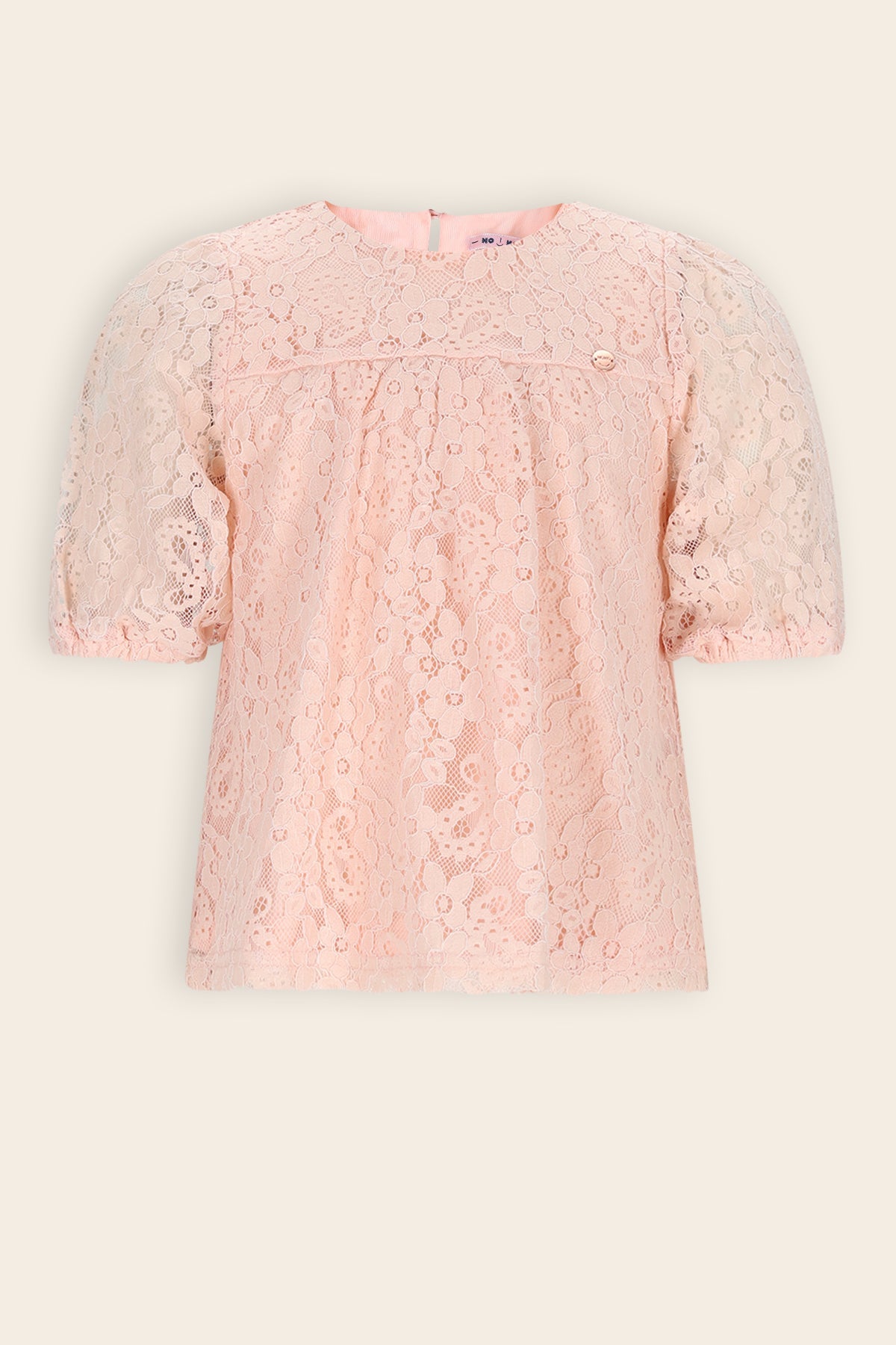 NoNo Tina Kanten Top Zacht Roze
