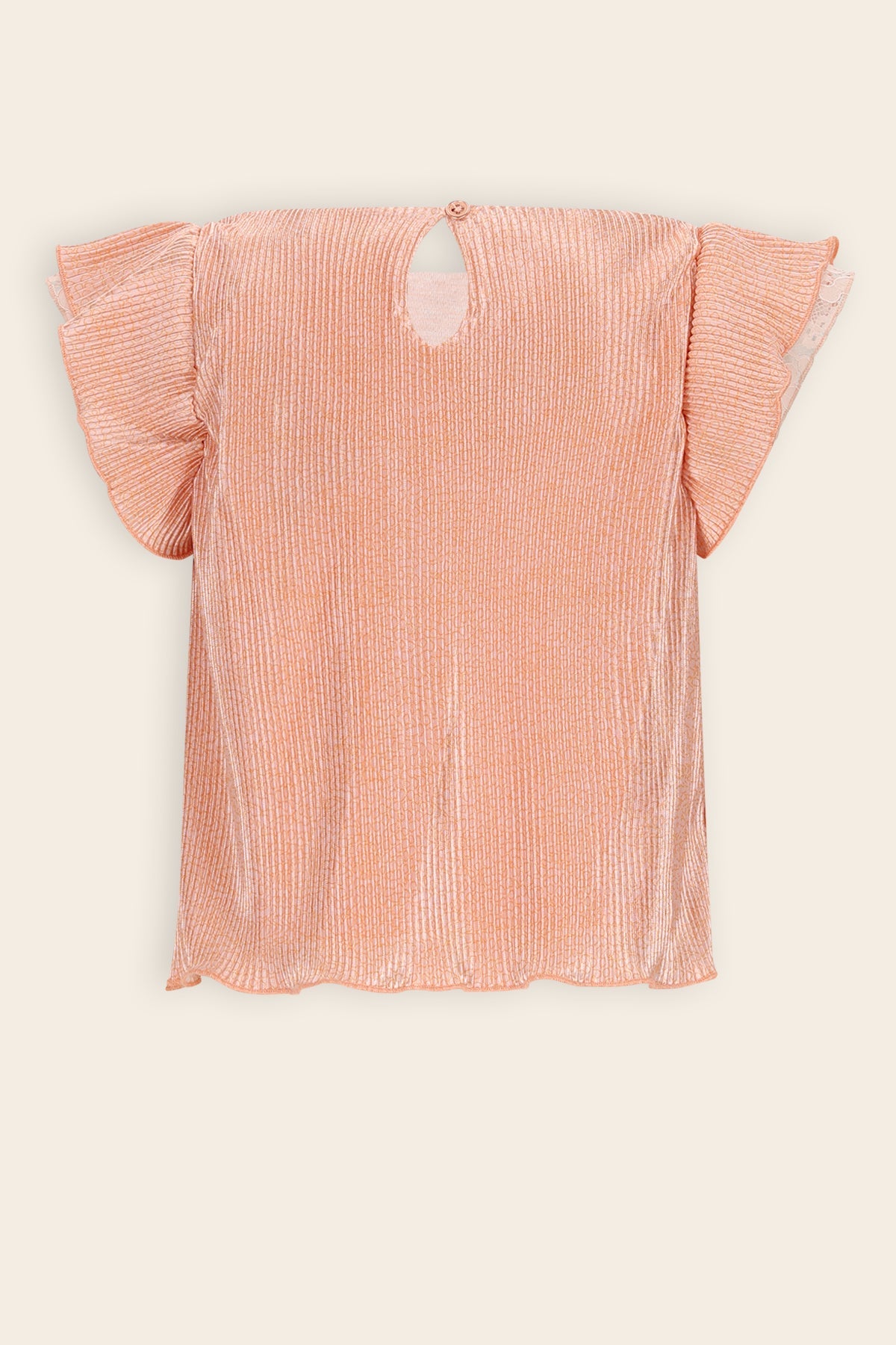 NoNo Tilda Geprinte Plissee Top Zacht Roze