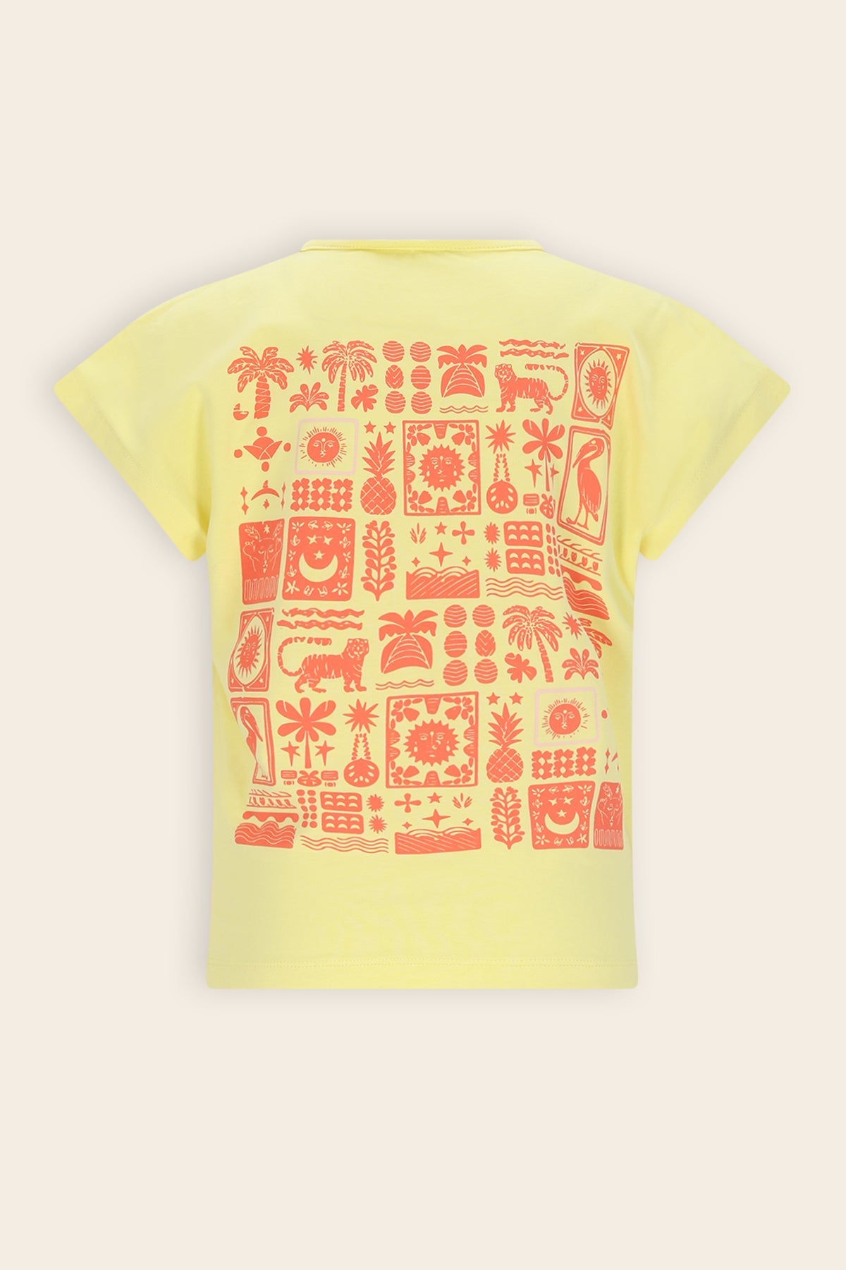 NoNo Kate Tshirt met Rugprint Geel