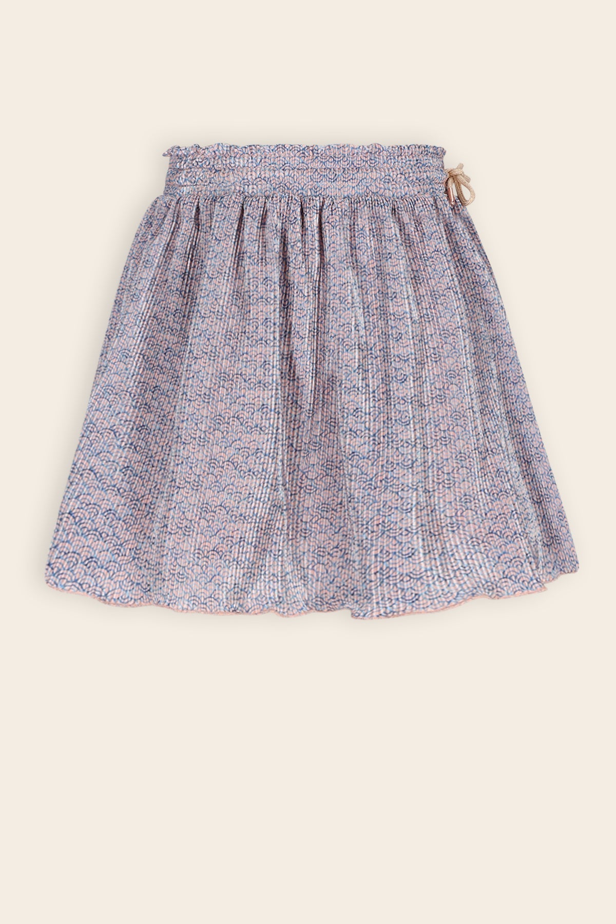 NoNo Norah Geprinte Plissee Rok Blauw