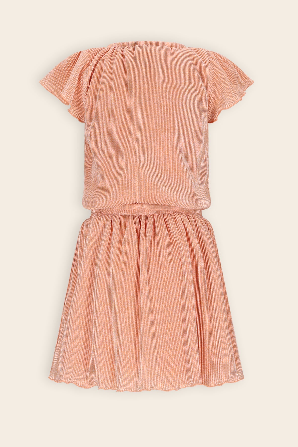 NoNo Mena Geprinte Plisse Jurk Zacht Roze