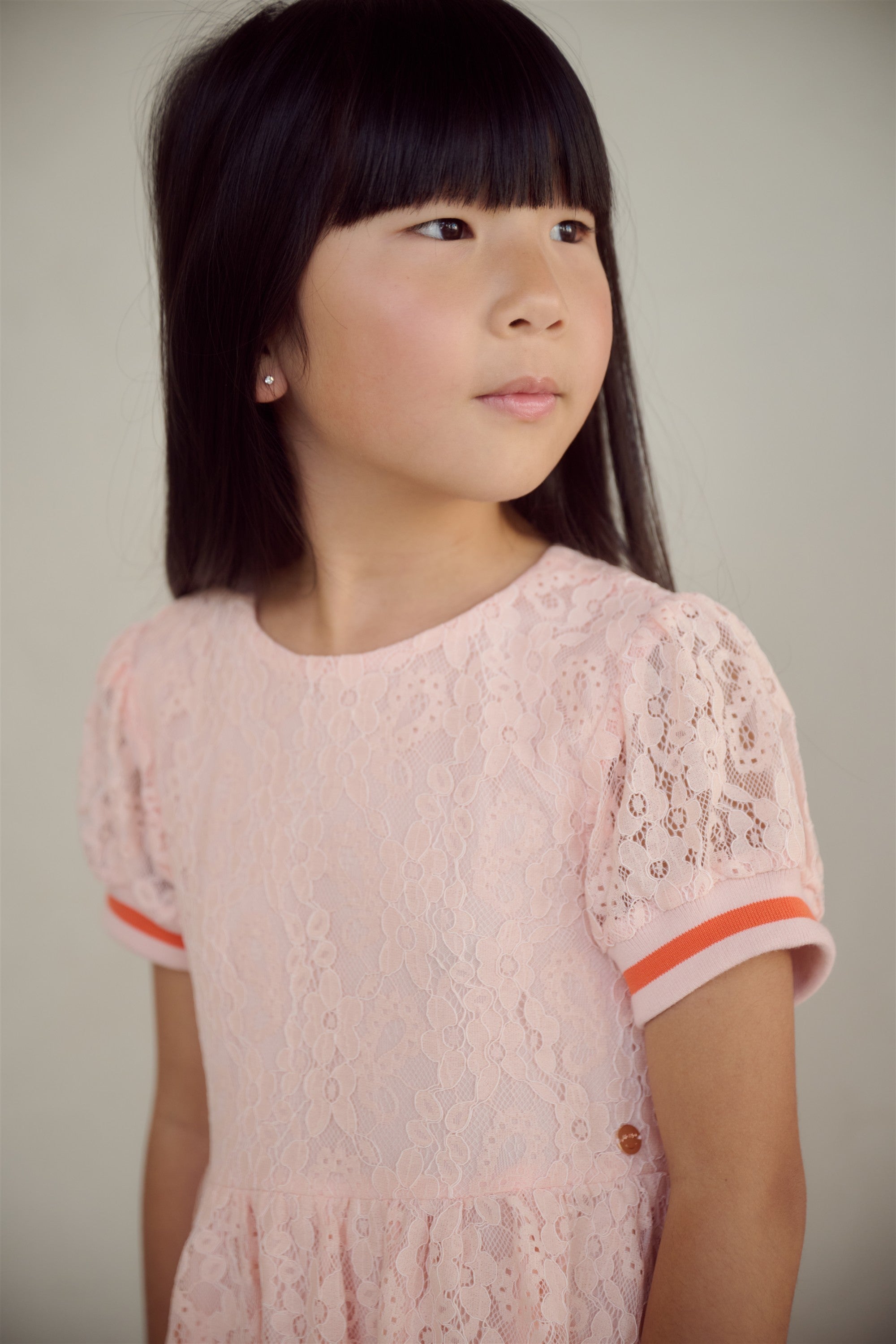 NoNo Mila Kanten Jurk Zacht Roze