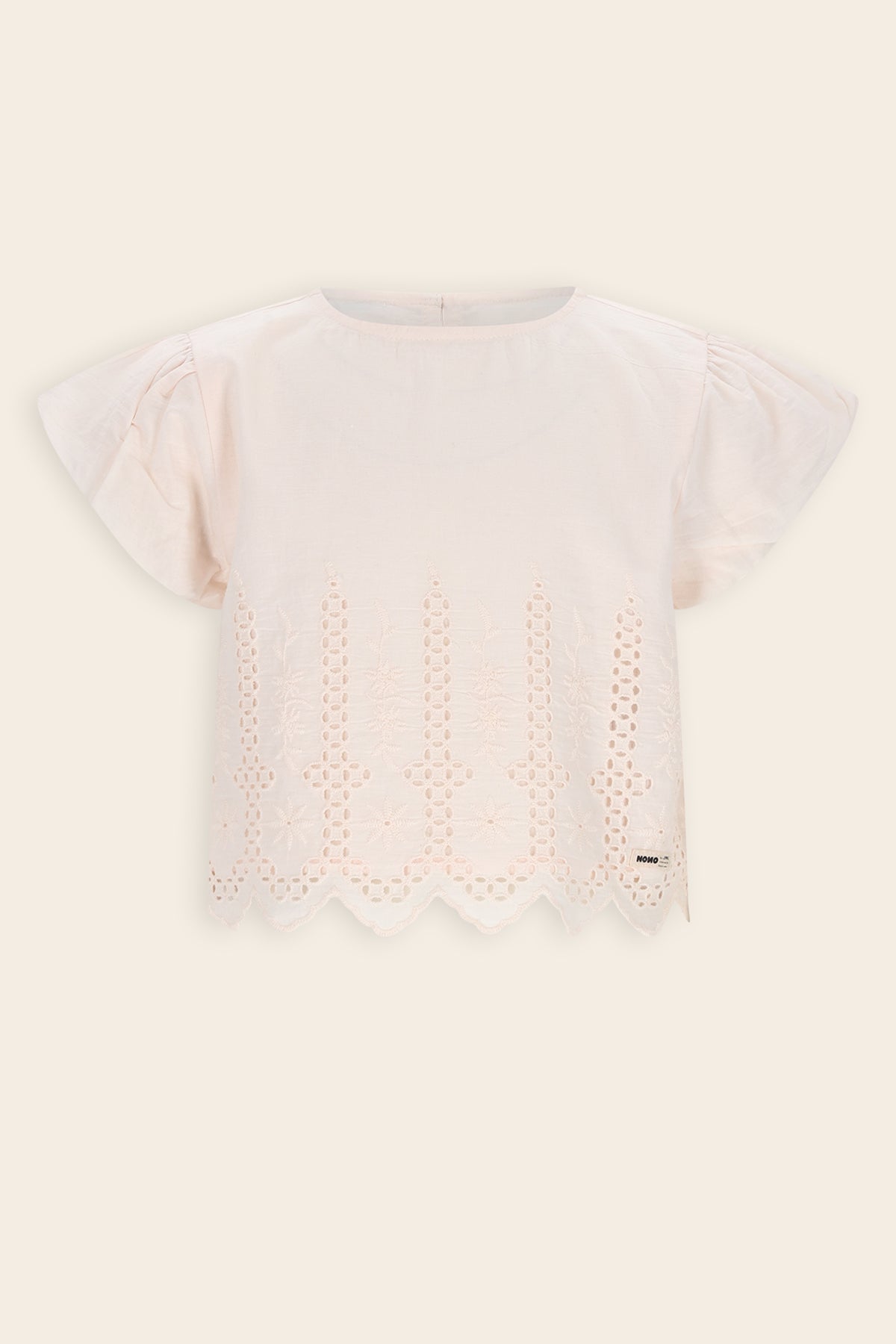 NoNo Tika Blouse met Geborduurde Rand Licht Roze