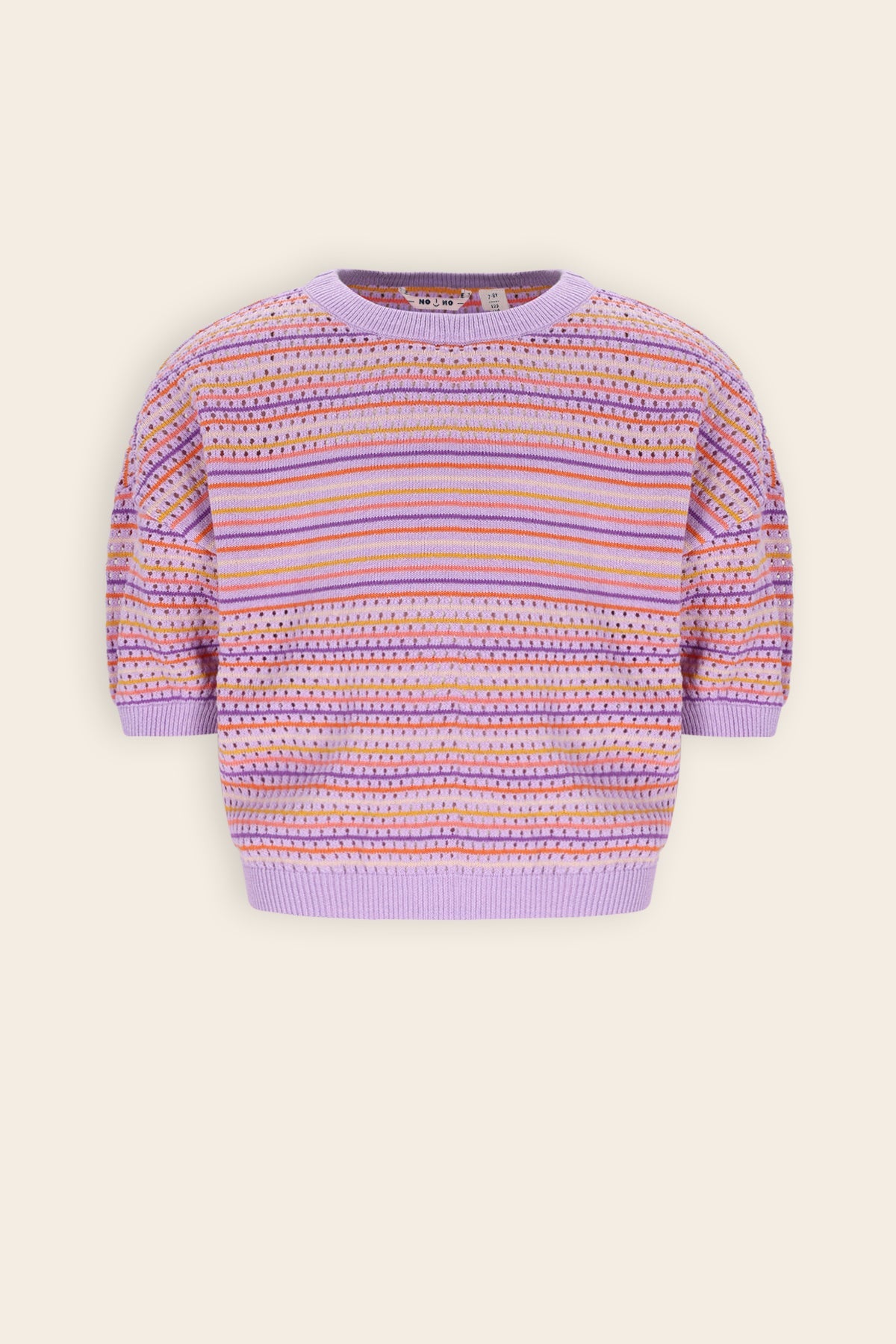 NoNo Keya Gebreide Ajour Top Paars