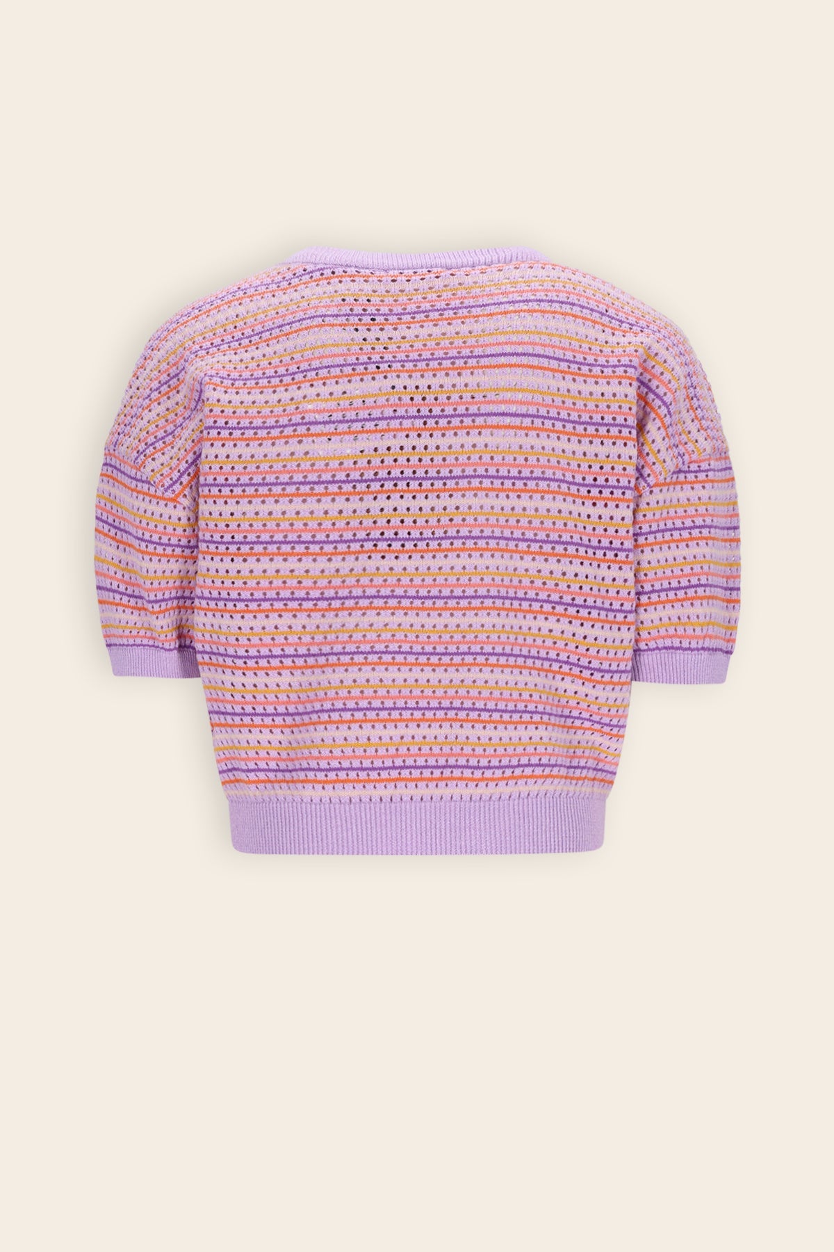 NoNo Keya Gebreide Ajour Top Paars