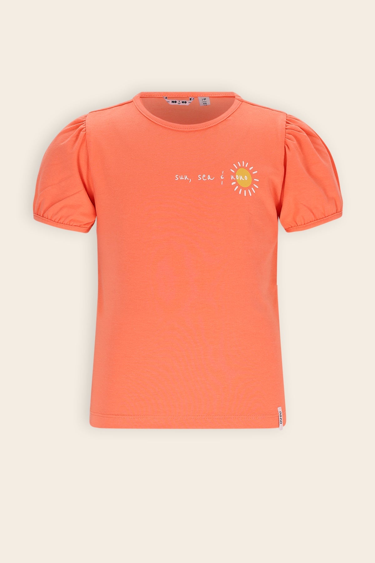 NoNo Karen Tshirt CIAO rugprint Koraal Oranje