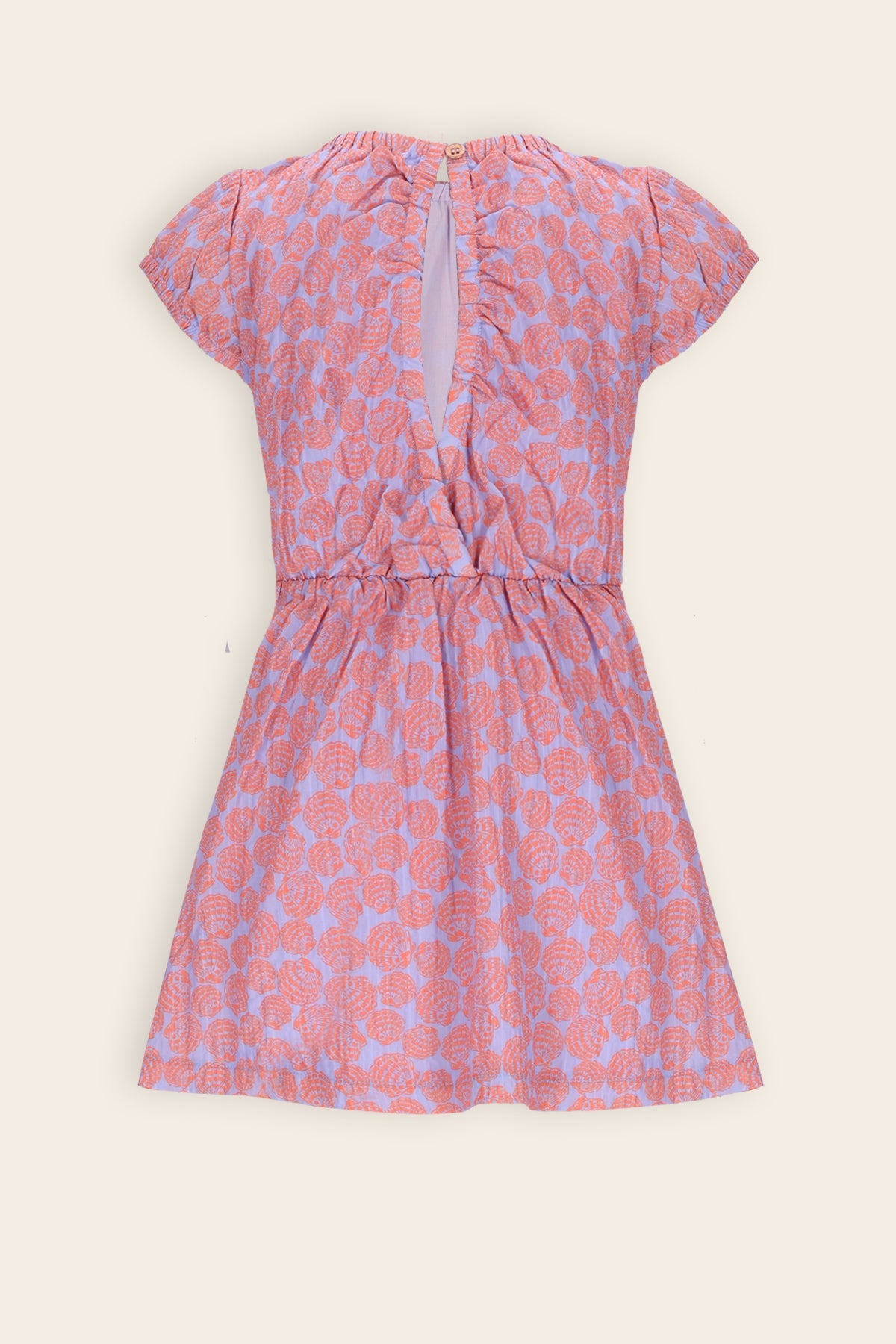 NoNo Mills Geprinte Jurk met open rug Paars