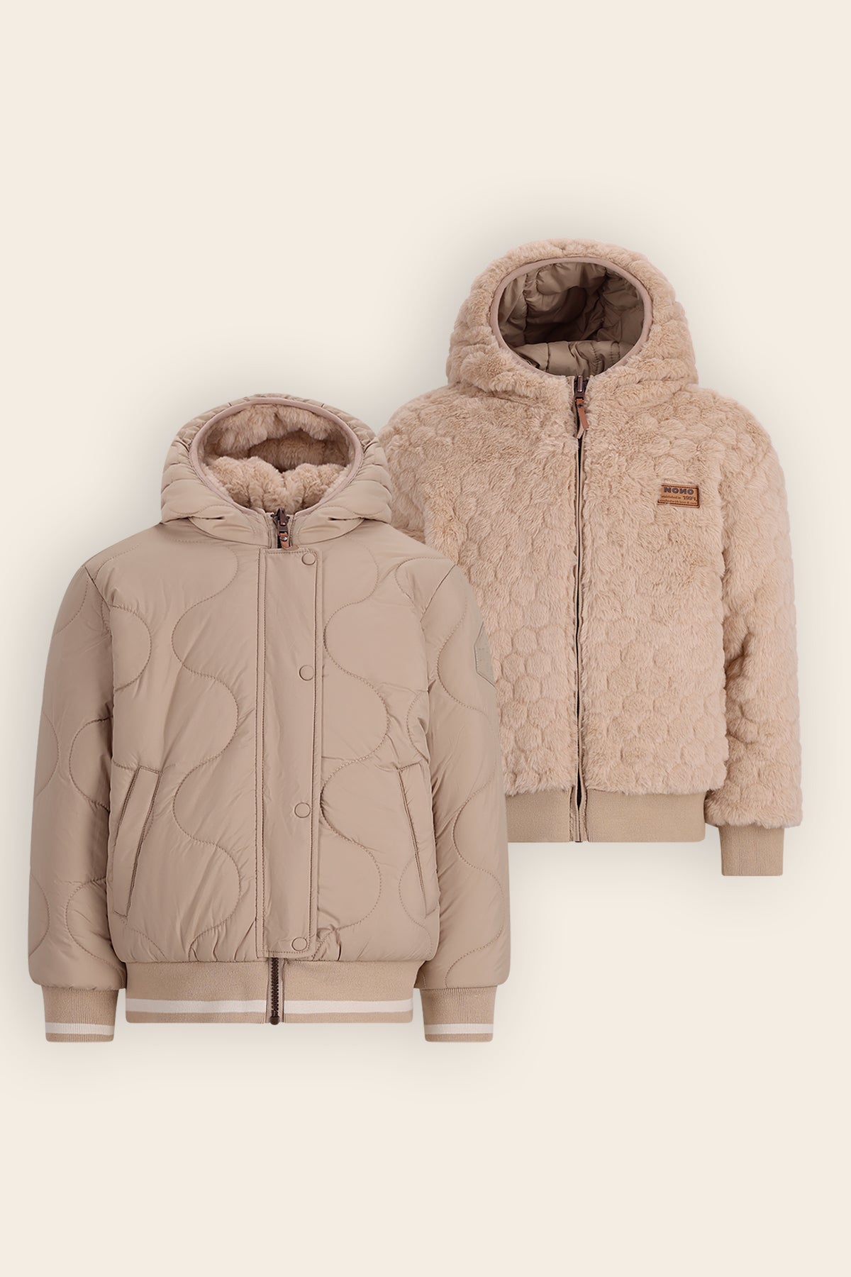 NoNo Bomby Reversible Bomberjas Beige