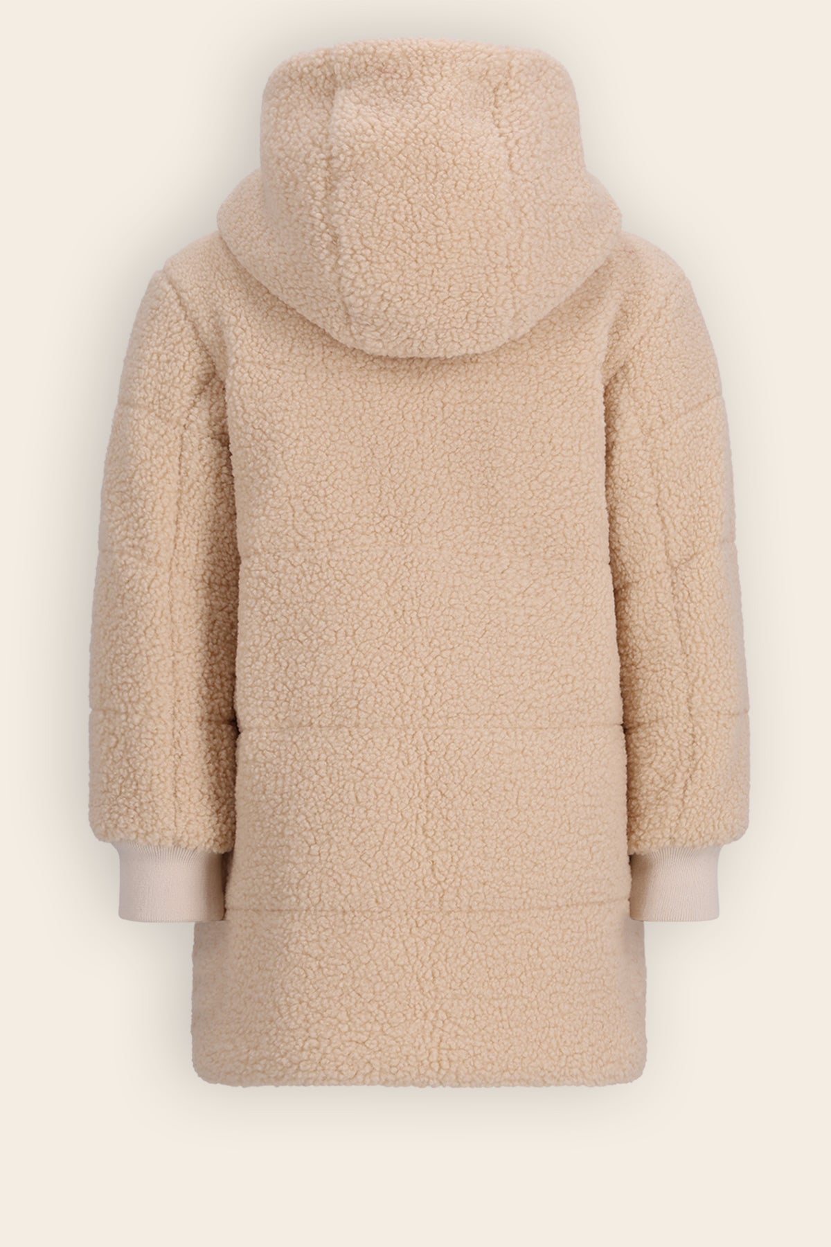 NoNo Betty Halflange Reversible Winterjas Ivoor Wit