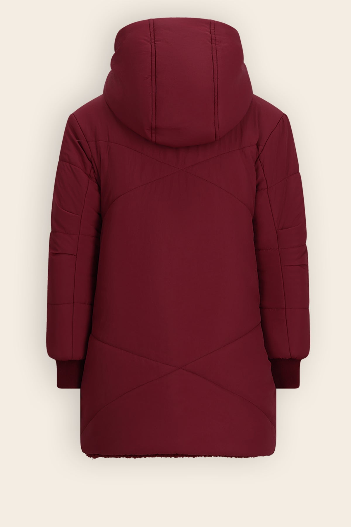 Betty Halflange Reversible Winterjas Bordeaux